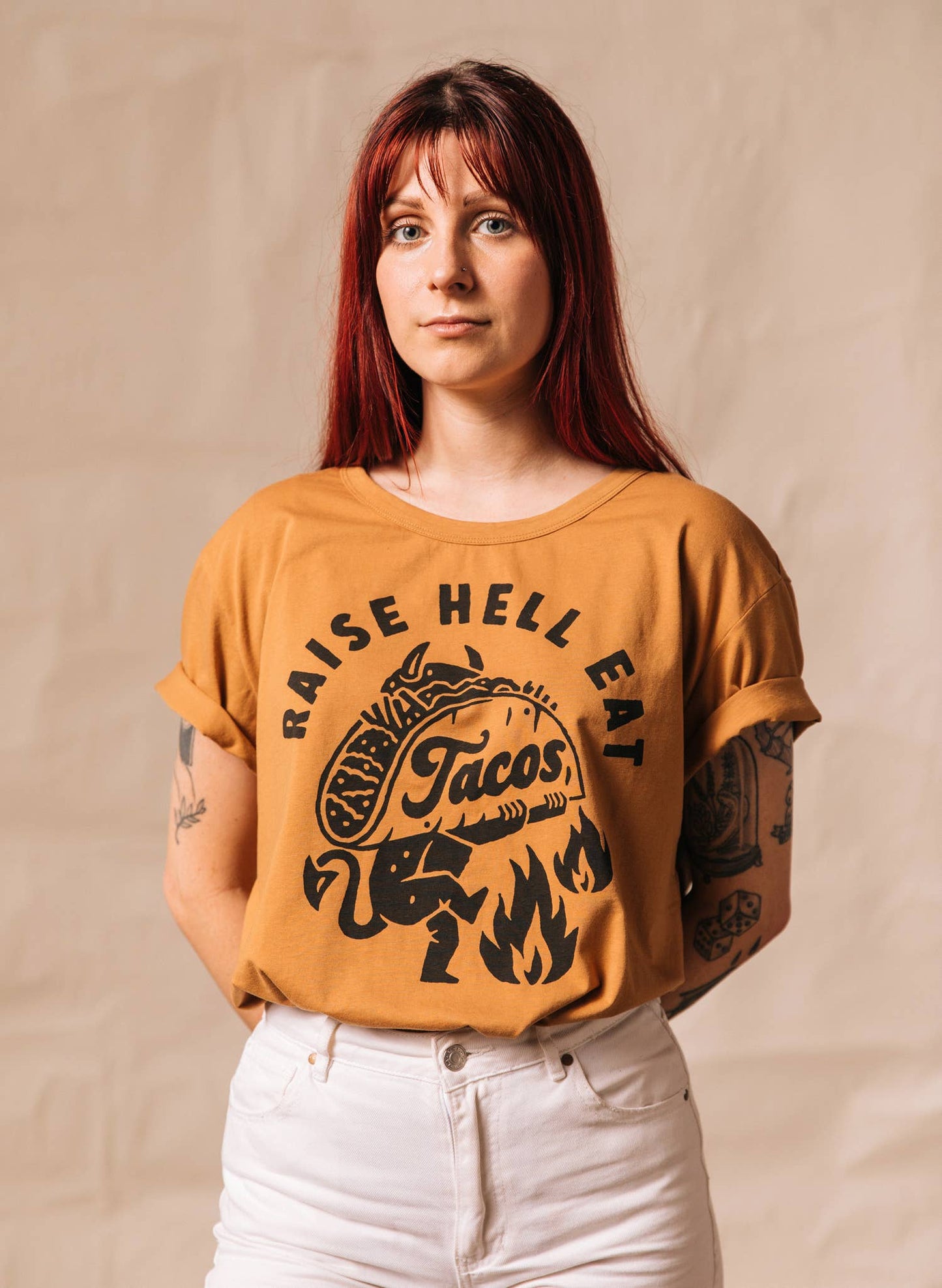 Raise Hell Eat Tacos Unisex Tee