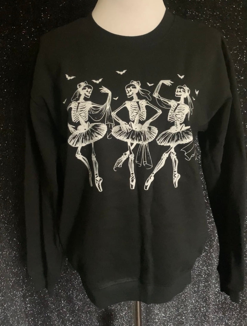 Ballerina Dancing Skeletons Sweatshirt & Shirt