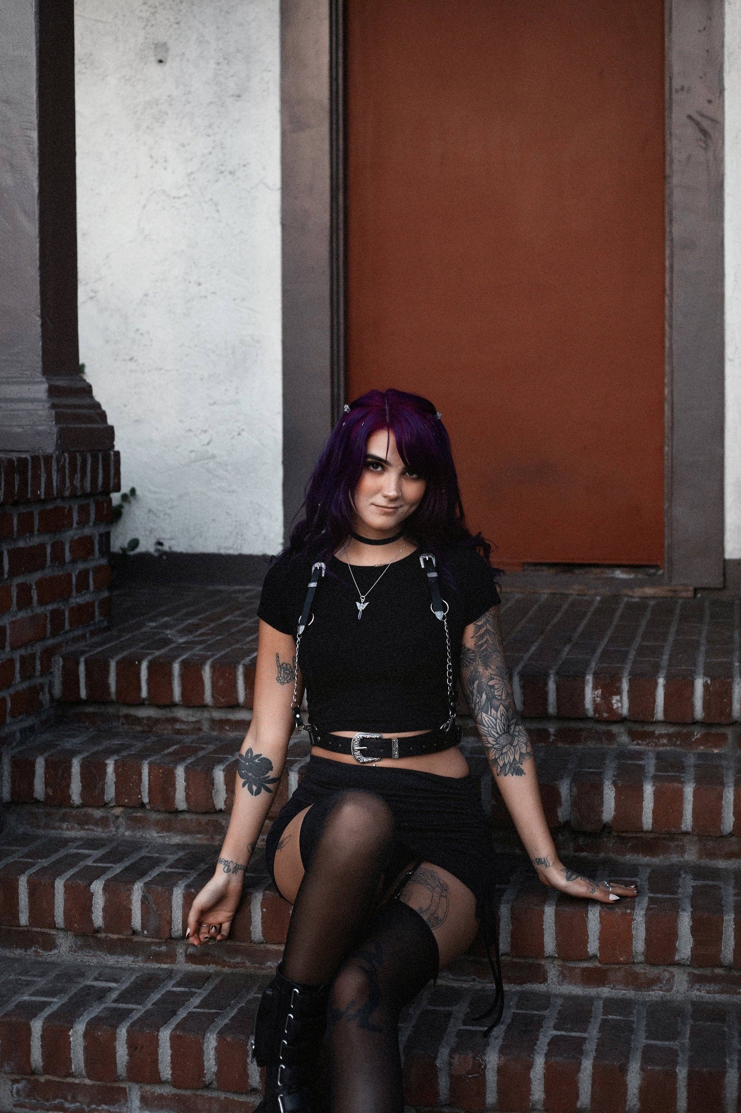 The Sharpshooter Western Goth Chain Black Harness