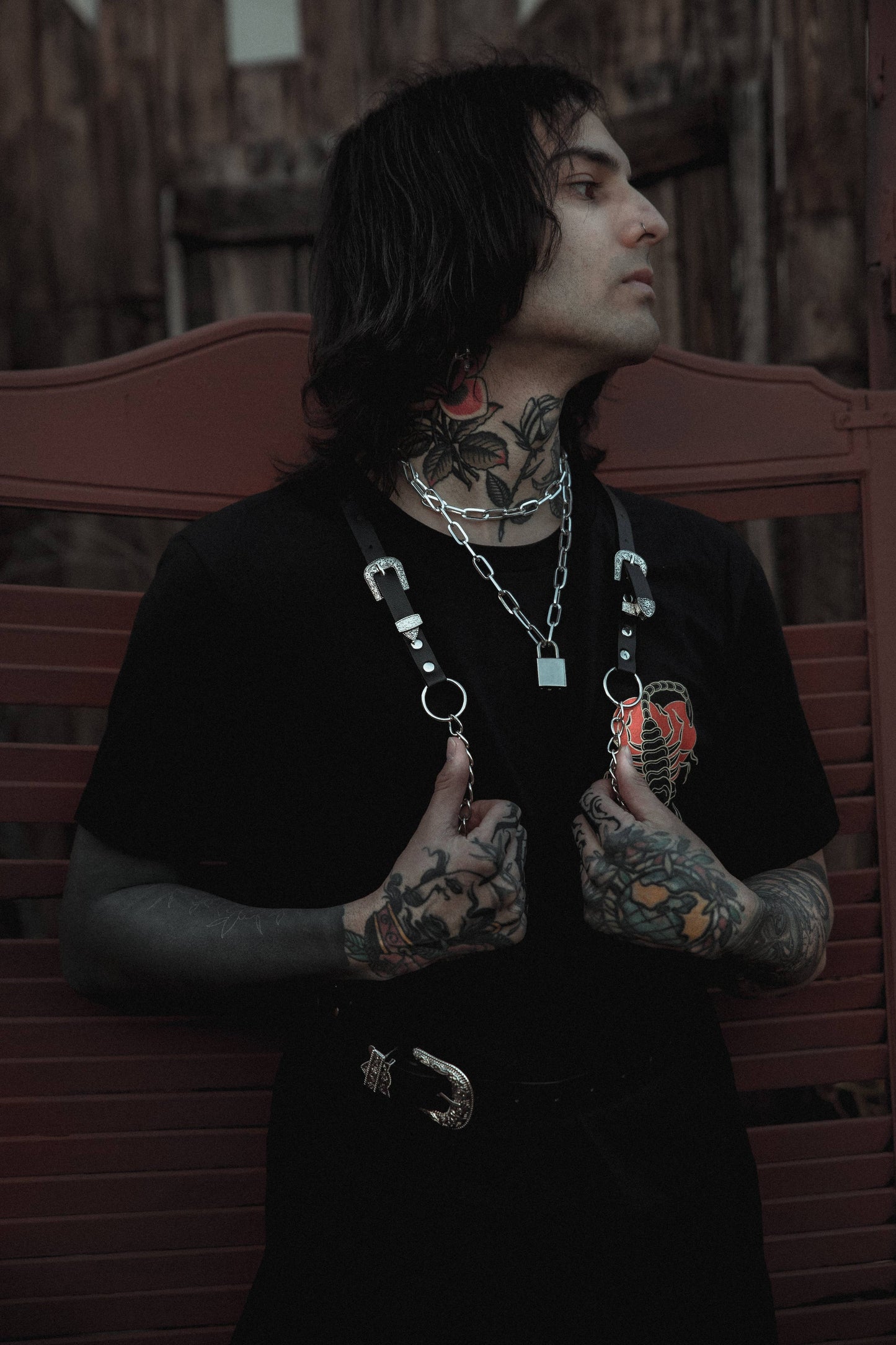 The Sharpshooter Western Goth Chain Black Harness