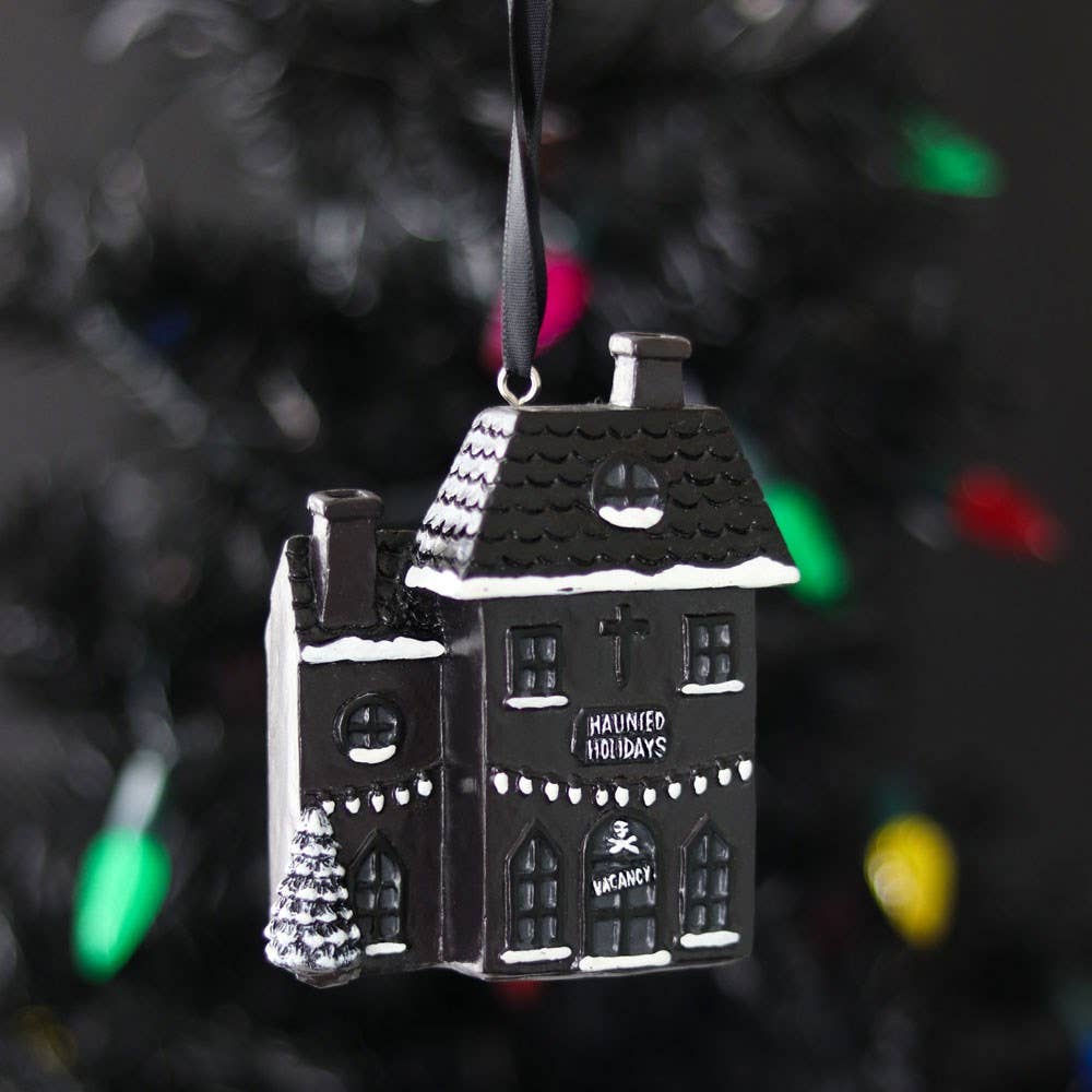 Haunted Holiday House Gothic Christmas Ornament