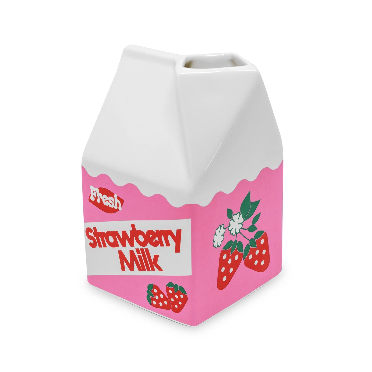 Strawberry Milk Pink & White Vase