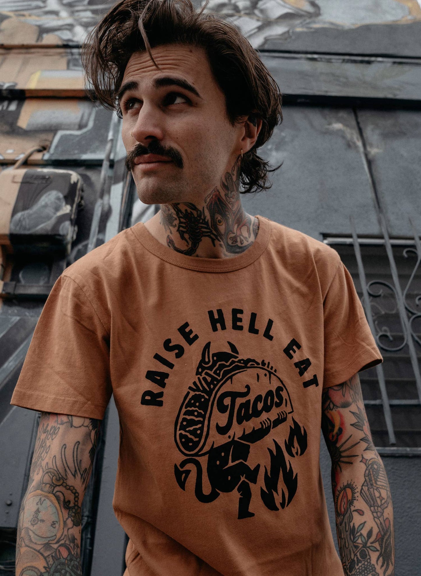 Raise Hell Eat Tacos Unisex Tee