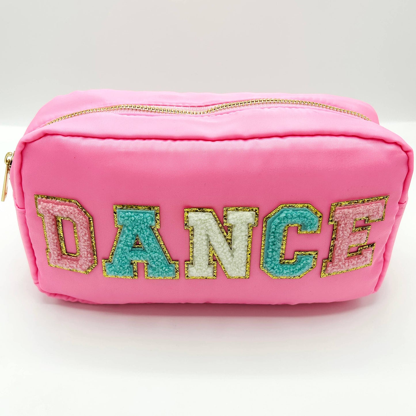 Varsity Letter Patch Cosmetic Toiletry Bag