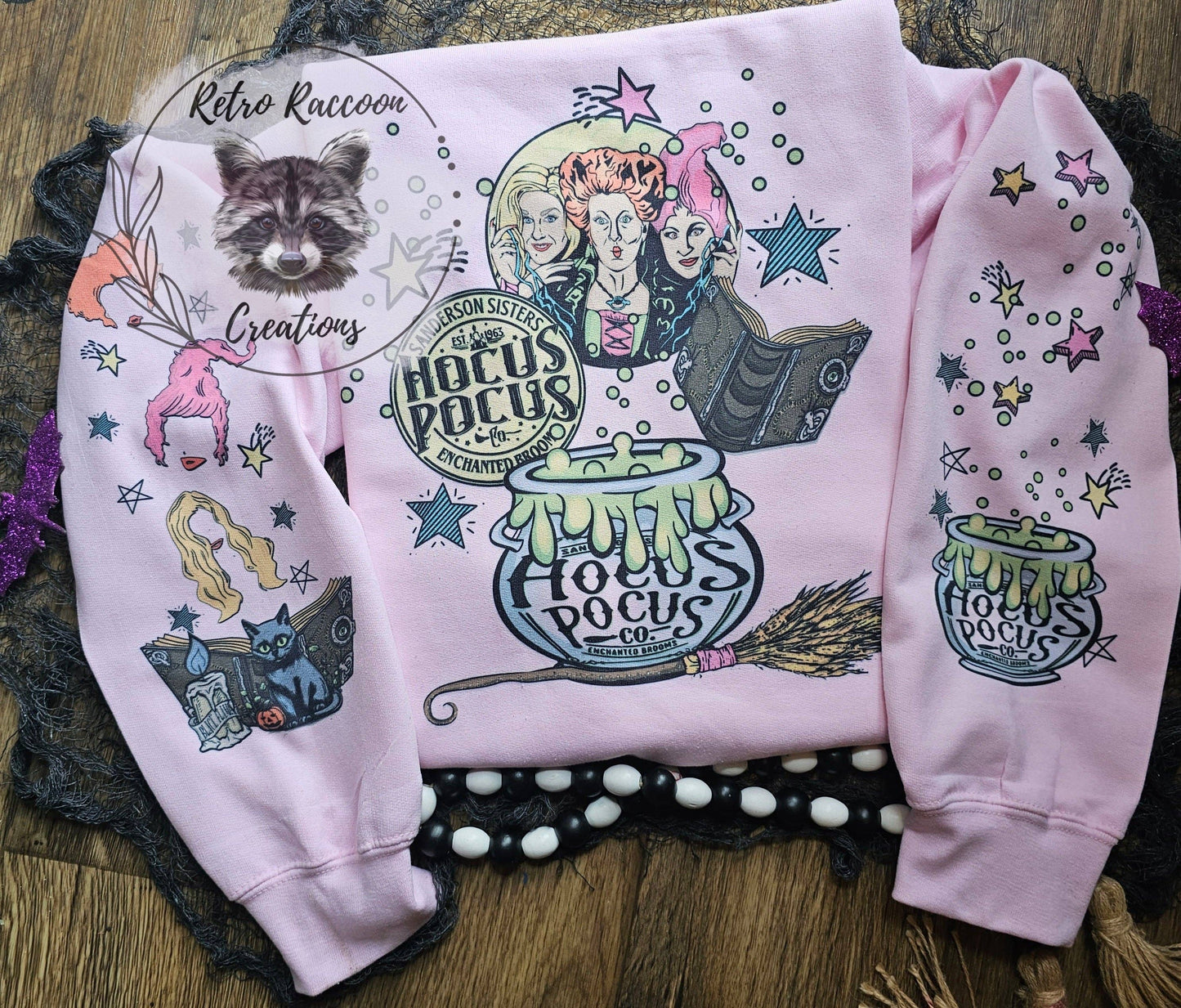 Sisters Halloween Pink Sweatshirt