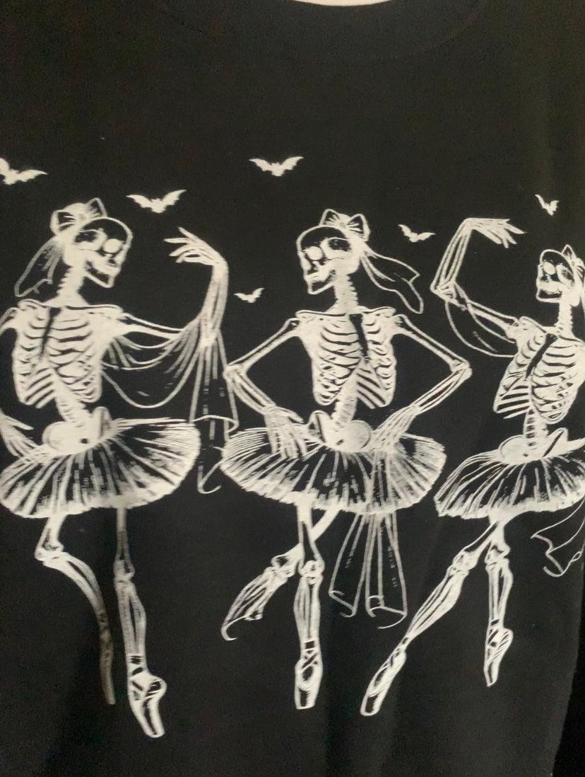 Ballerina Dancing Skeletons Sweatshirt & Shirt
