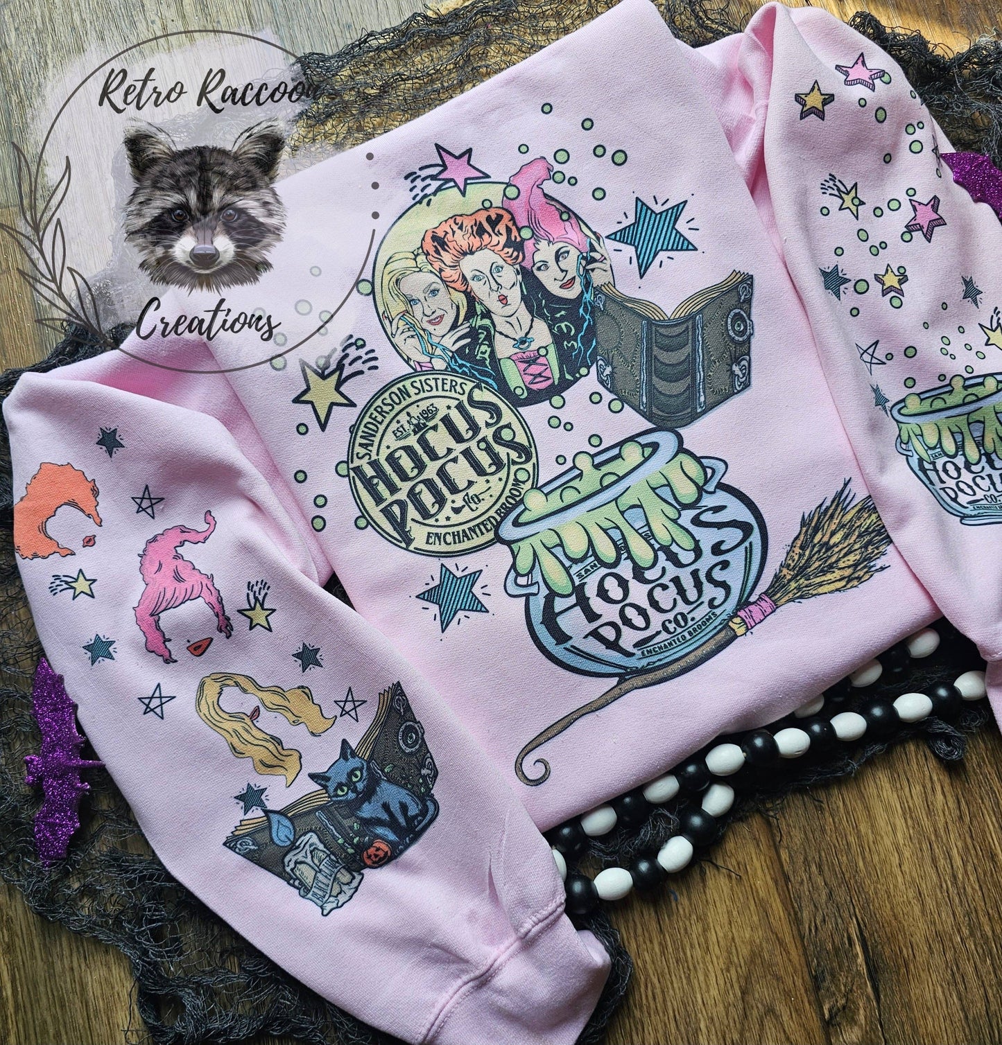 Sisters Halloween Pink Sweatshirt