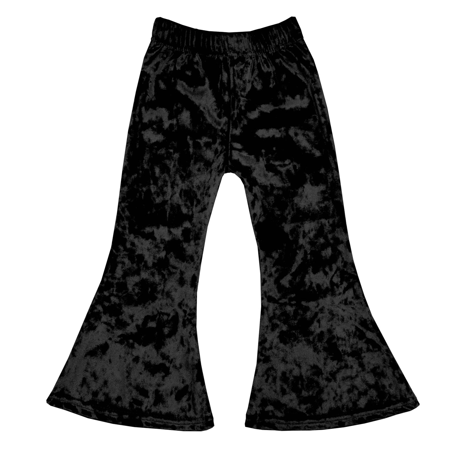 Little Girls Black Velvet Bell Bottoms Kids