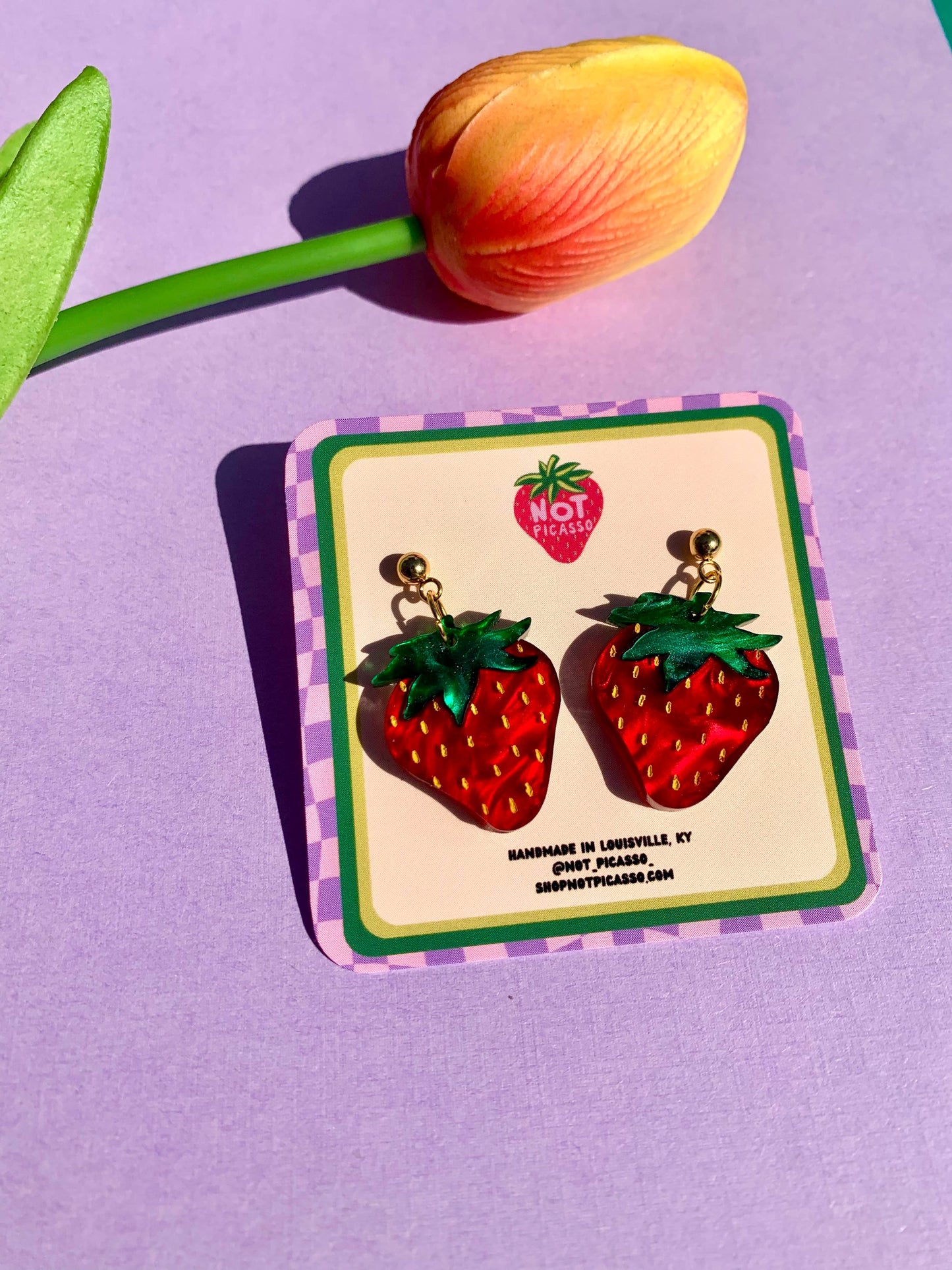 Mini Strawberries Earrings