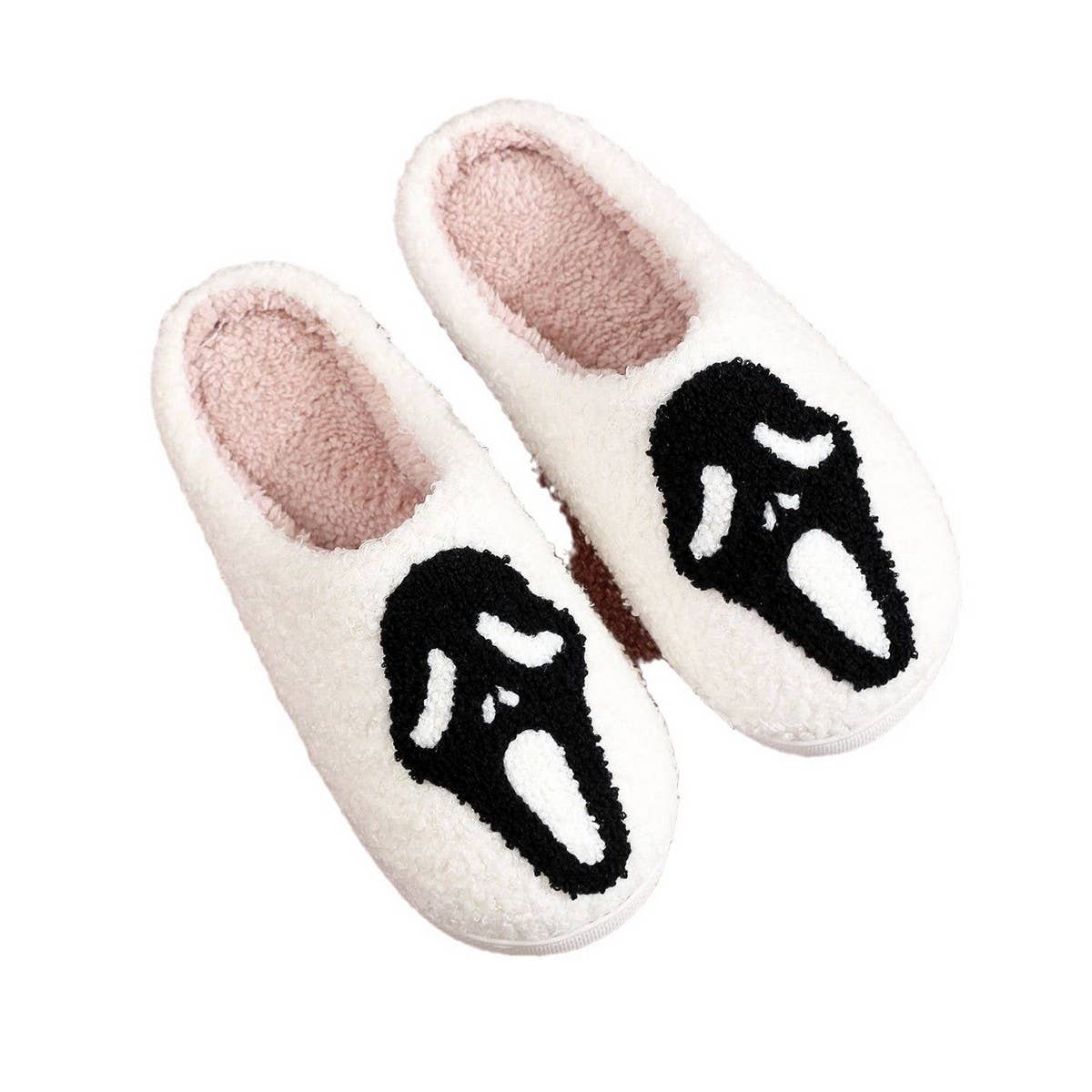 Ghost Face Halloween Cotton Slippers