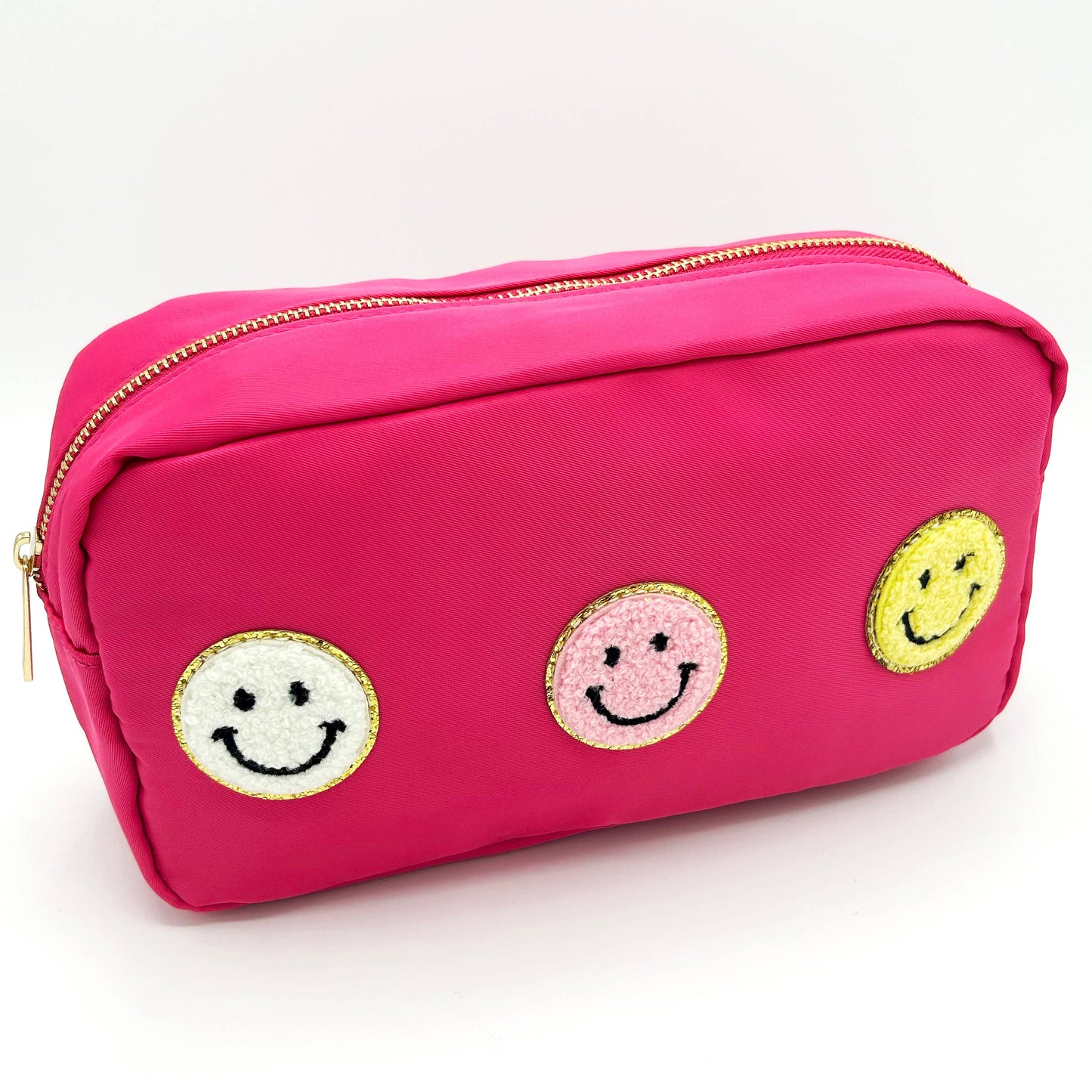 Varsity Letter Patch Cosmetic Toiletry Bag