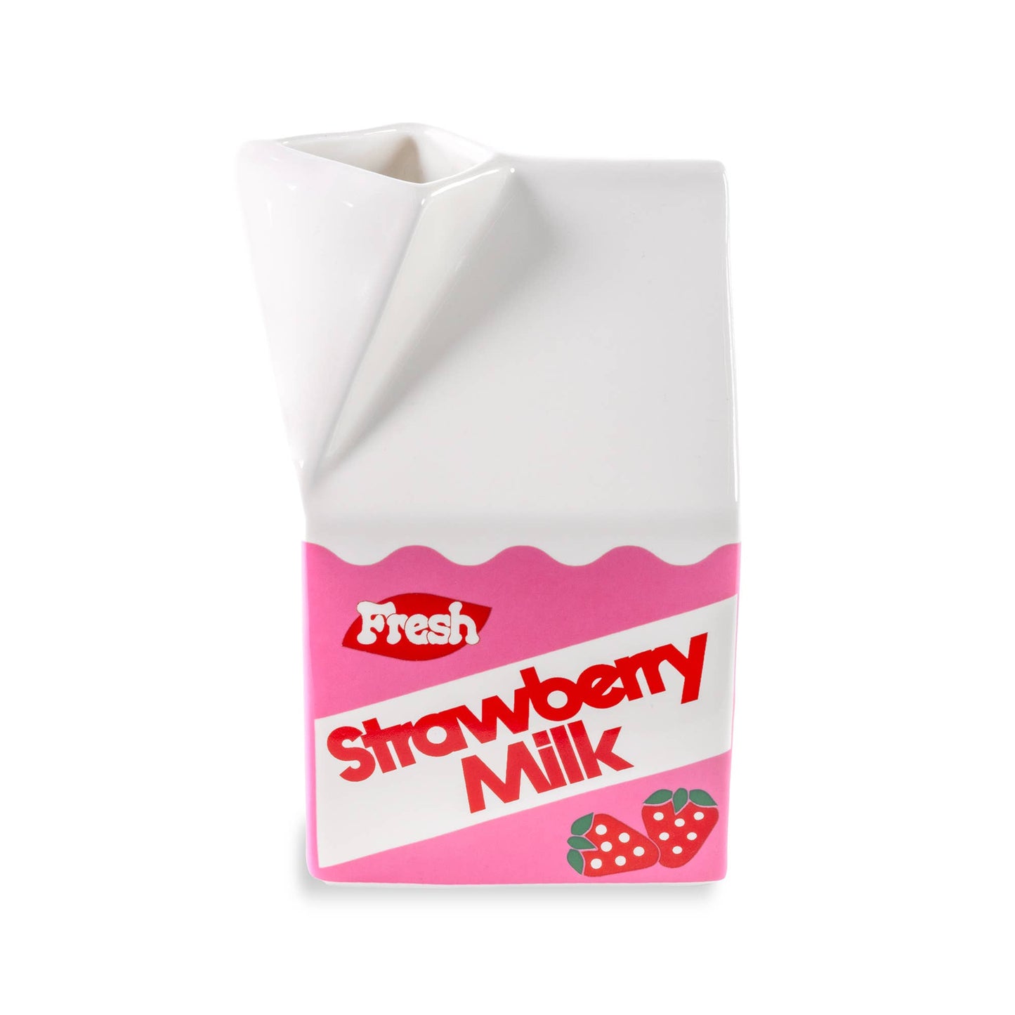 Strawberry Milk Pink & White Vase