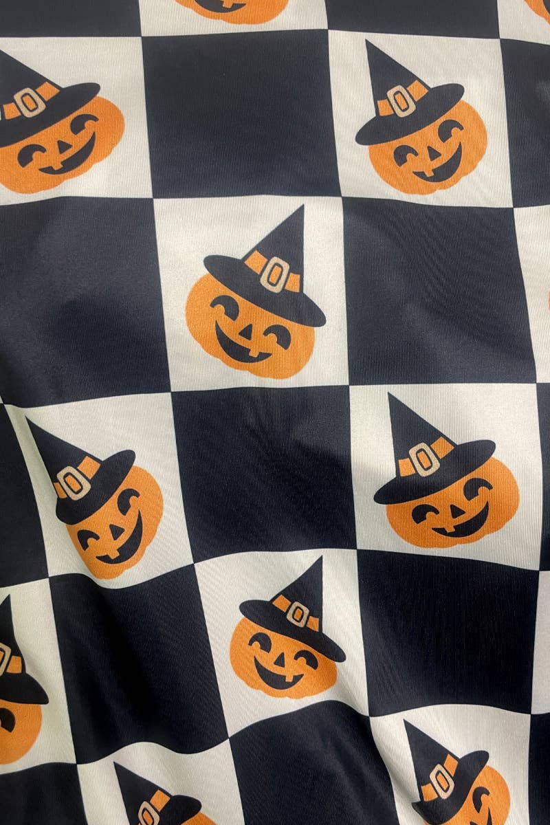 Green & Black Bats Halloween Two Piece Pajama Set
