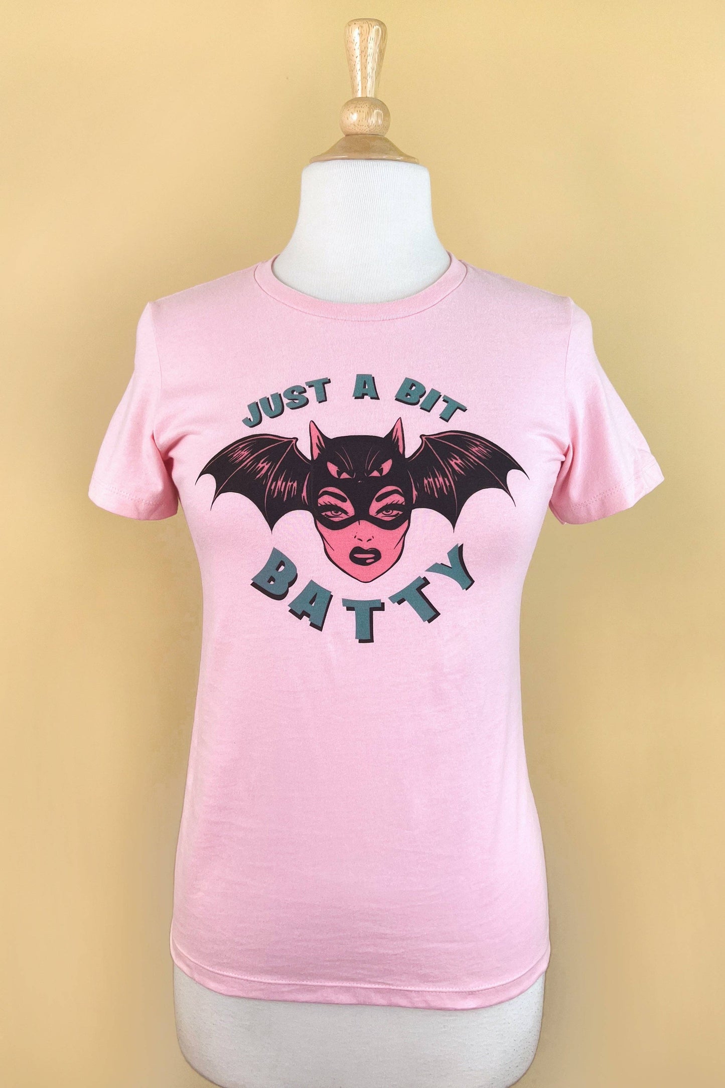 Just a Bit Batty Pink Fitted Shirt