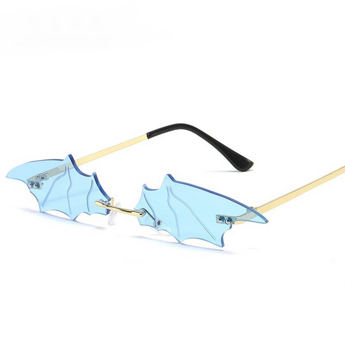 Spooky Goth Babe Bat Shape Sunglasses