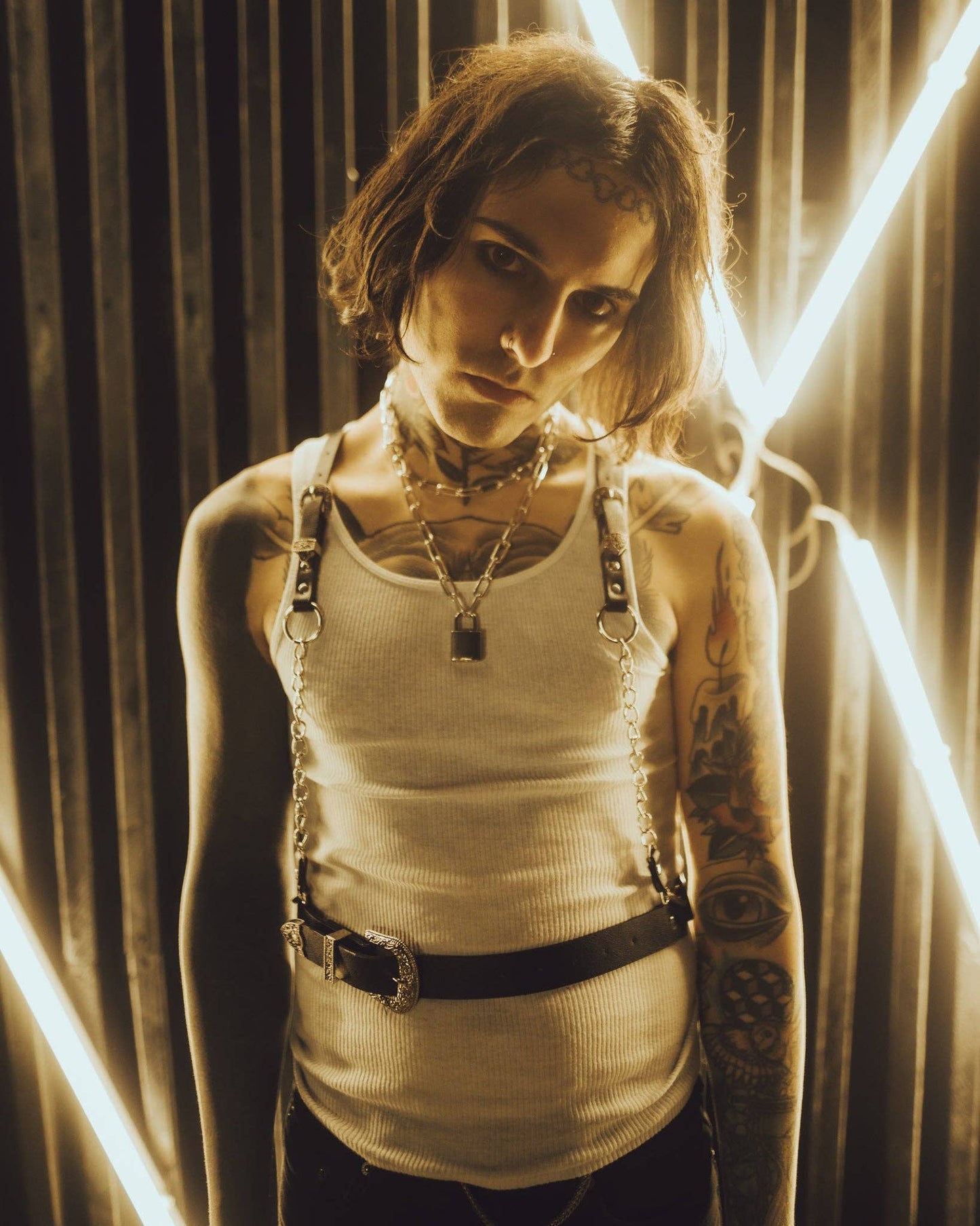 The Sharpshooter Western Goth Chain Black Harness