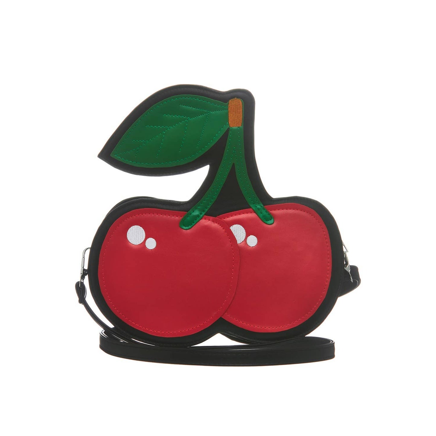 Leather Cherry Crossbody Purse