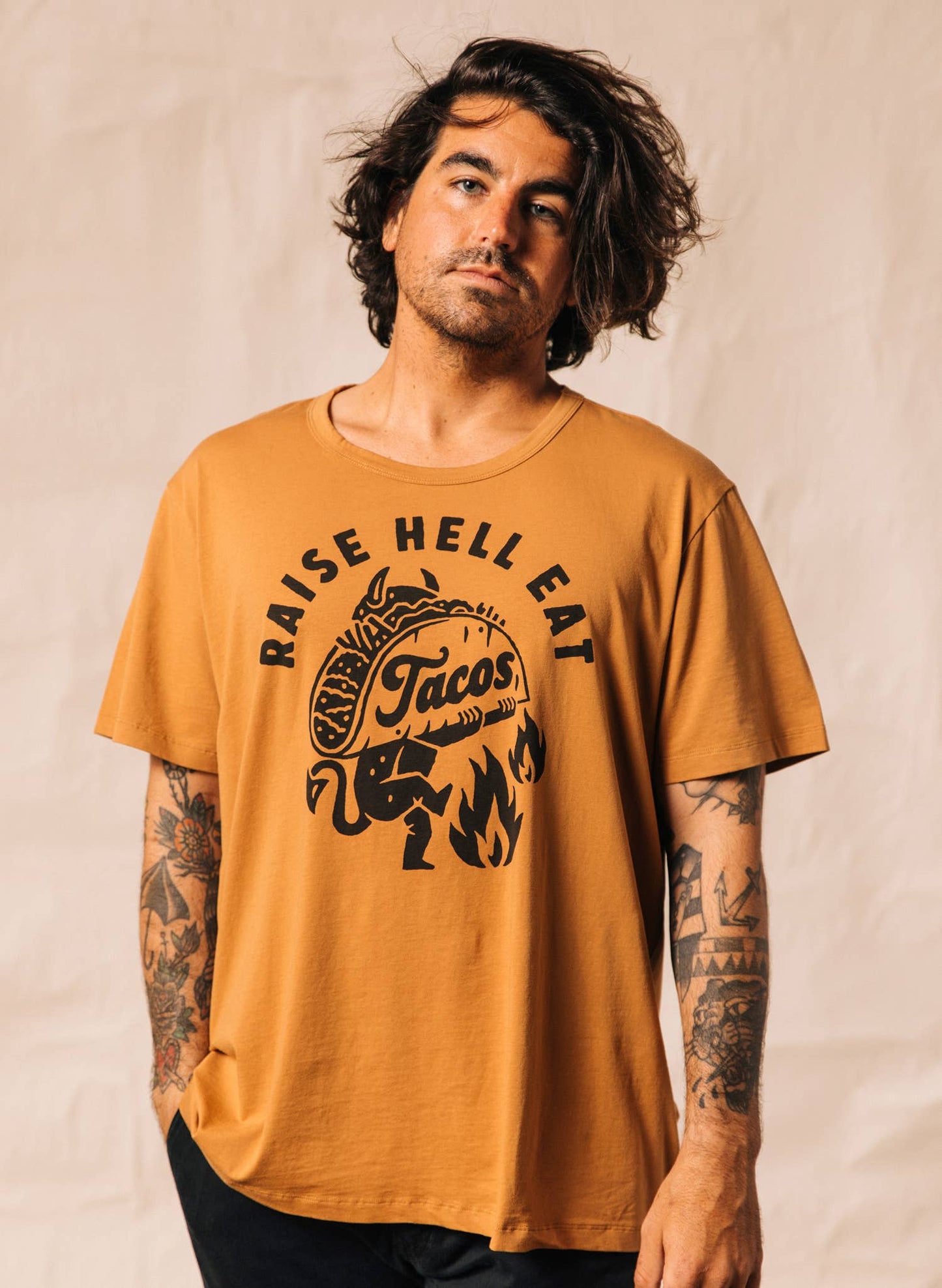 Raise Hell Eat Tacos Unisex Tee
