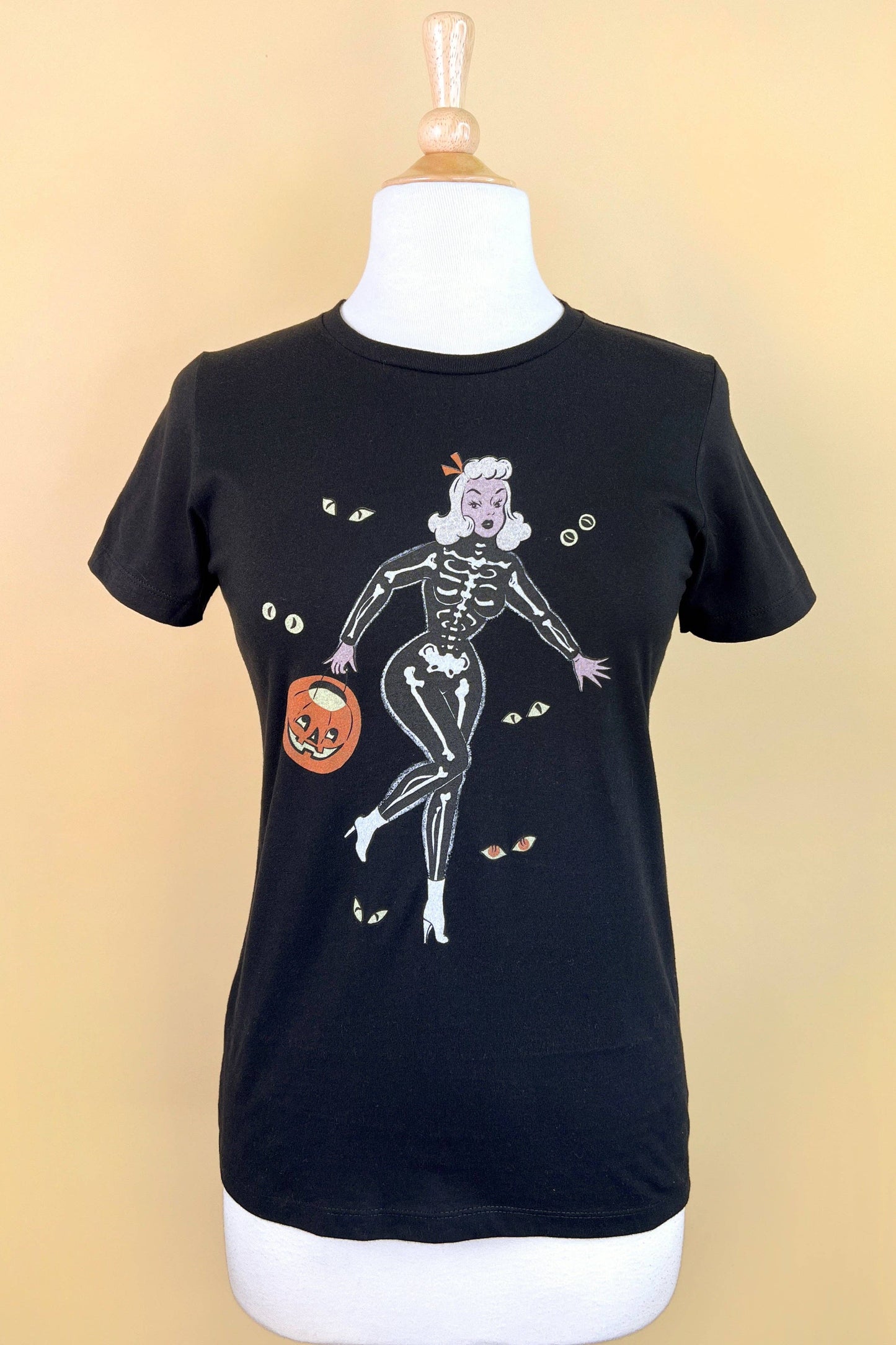 Spooky Night Fitted Tee in Black
