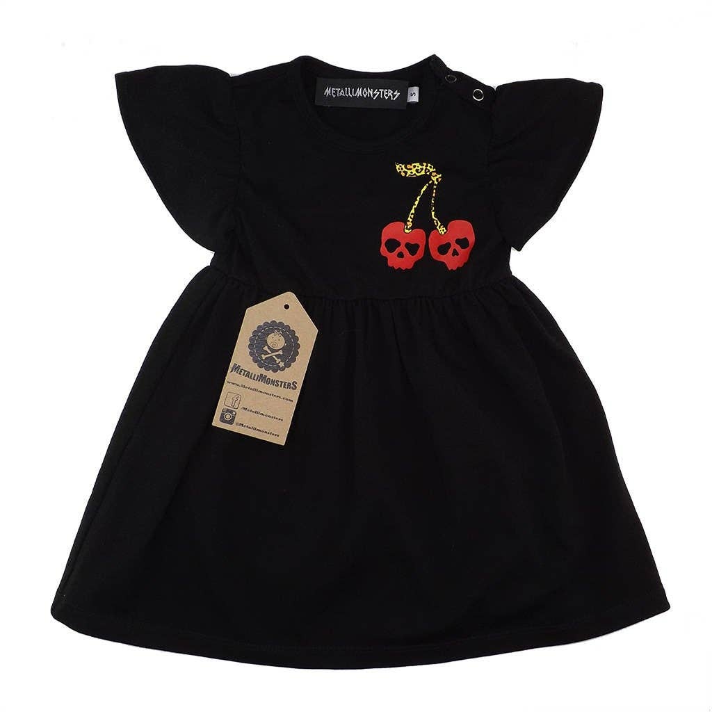 Black Cherry Skull Kids Dress