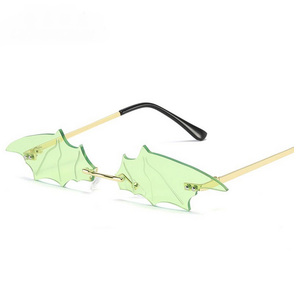 Spooky Goth Babe Bat Shape Sunglasses