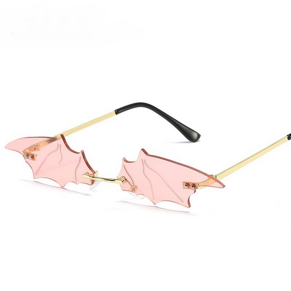 Spooky Goth Babe Bat Shape Sunglasses