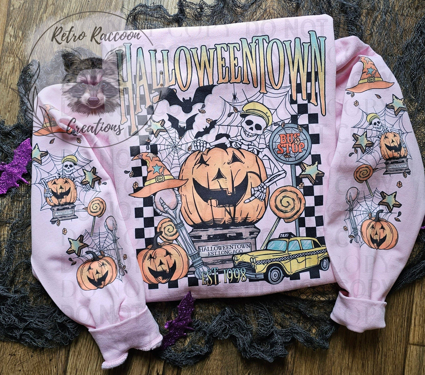 Retro Halloween Pink Sweatshirt