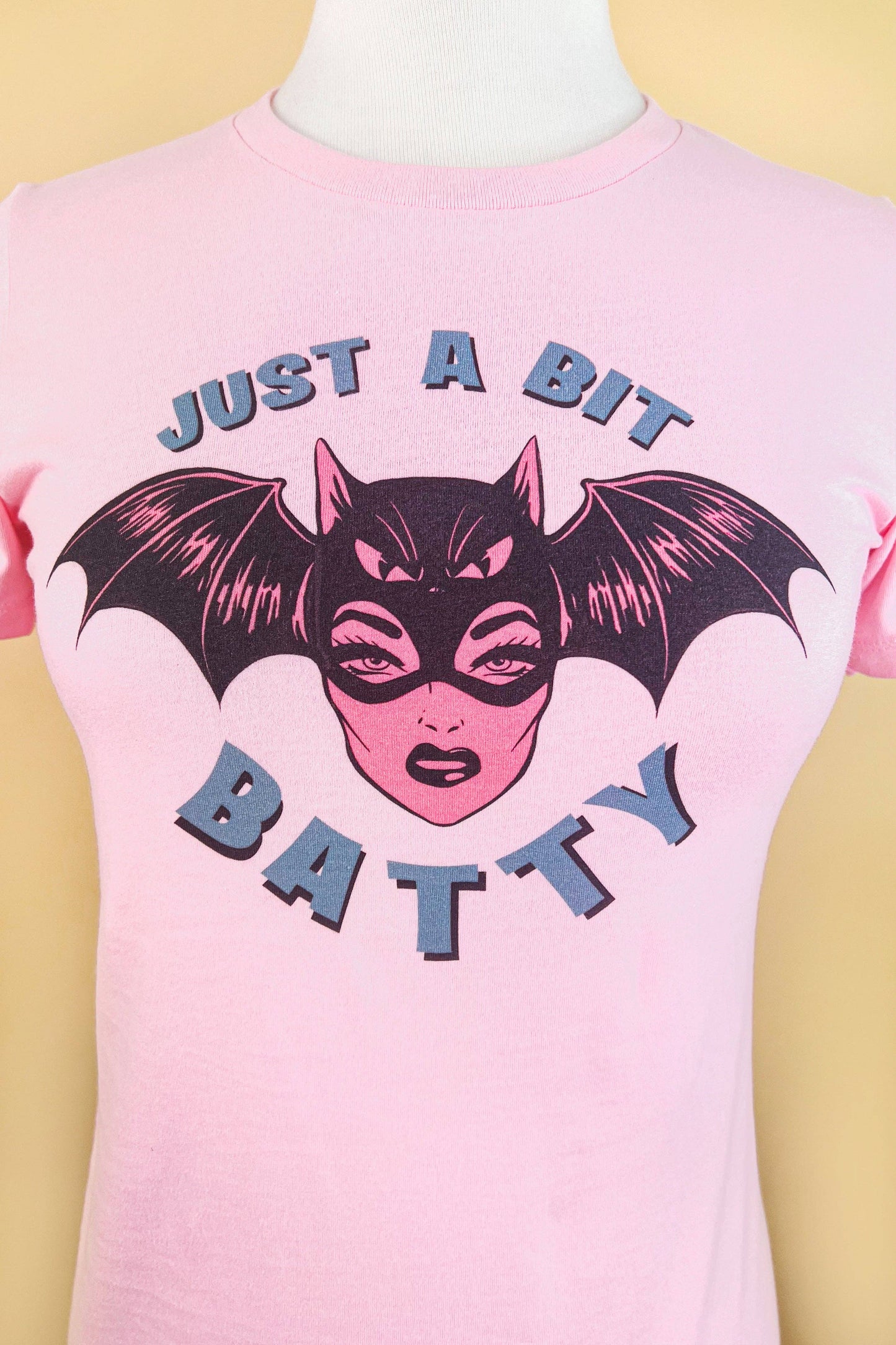 Just a Bit Batty Pink Fitted Shirt