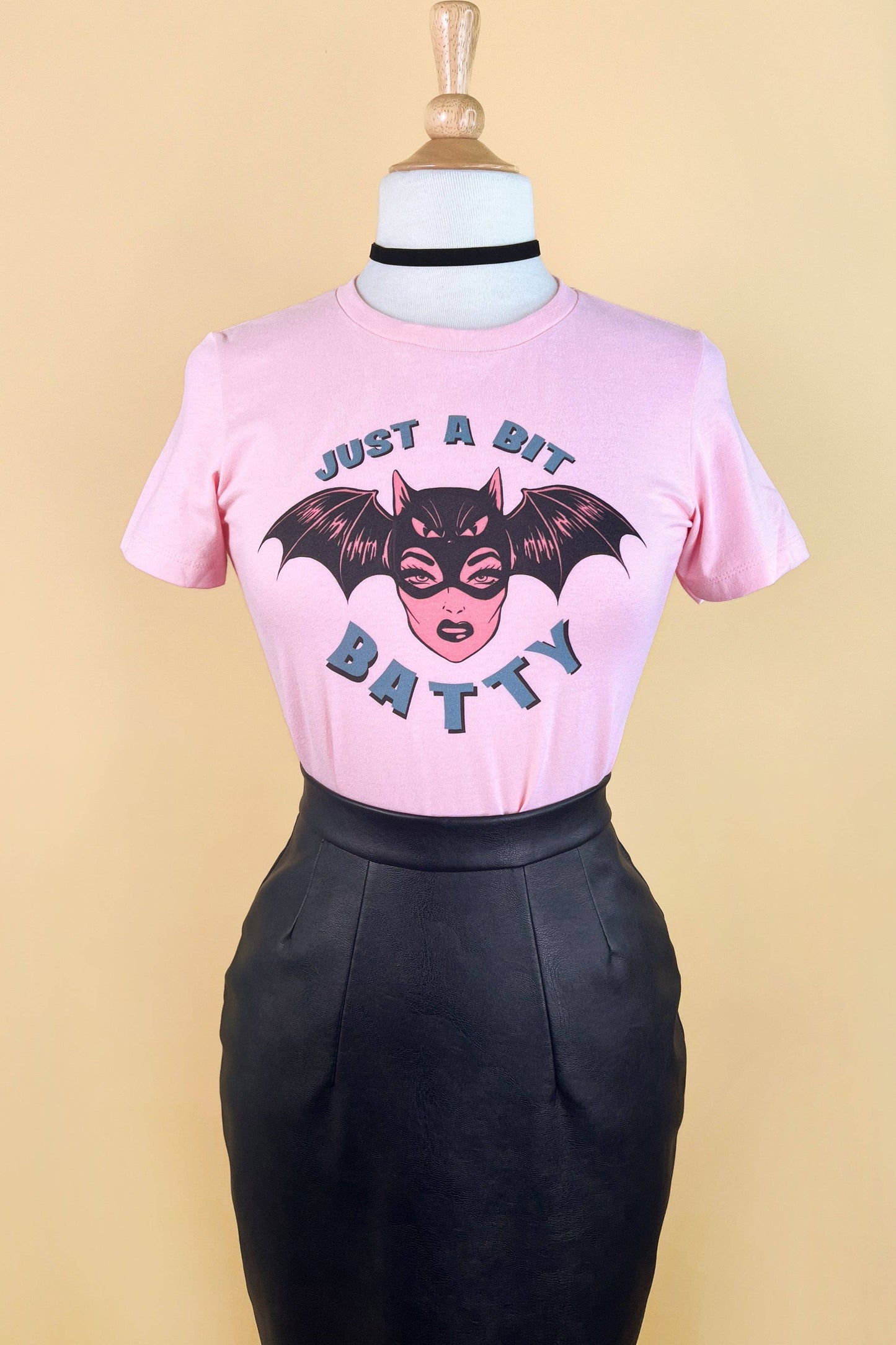 Just a Bit Batty Pink Fitted Shirt