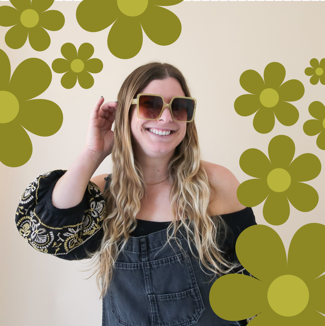 Kelso Olive Green 70s Sunglasses