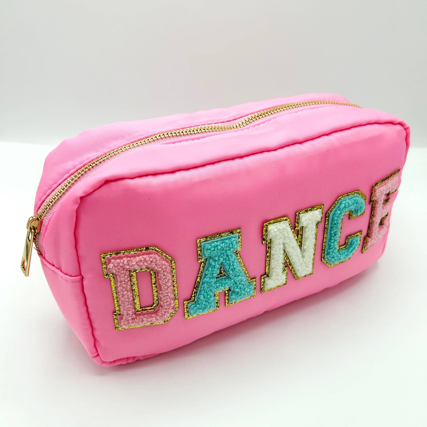 Varsity Letter Patch Cosmetic Toiletry Bag