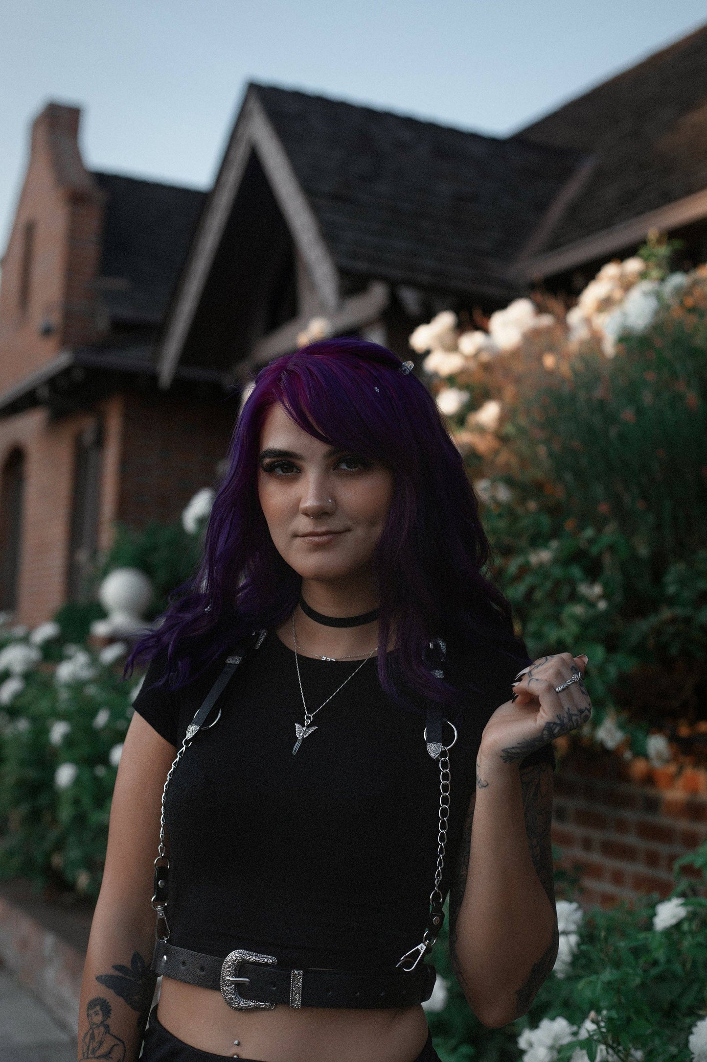 The Sharpshooter Western Goth Chain Black Harness