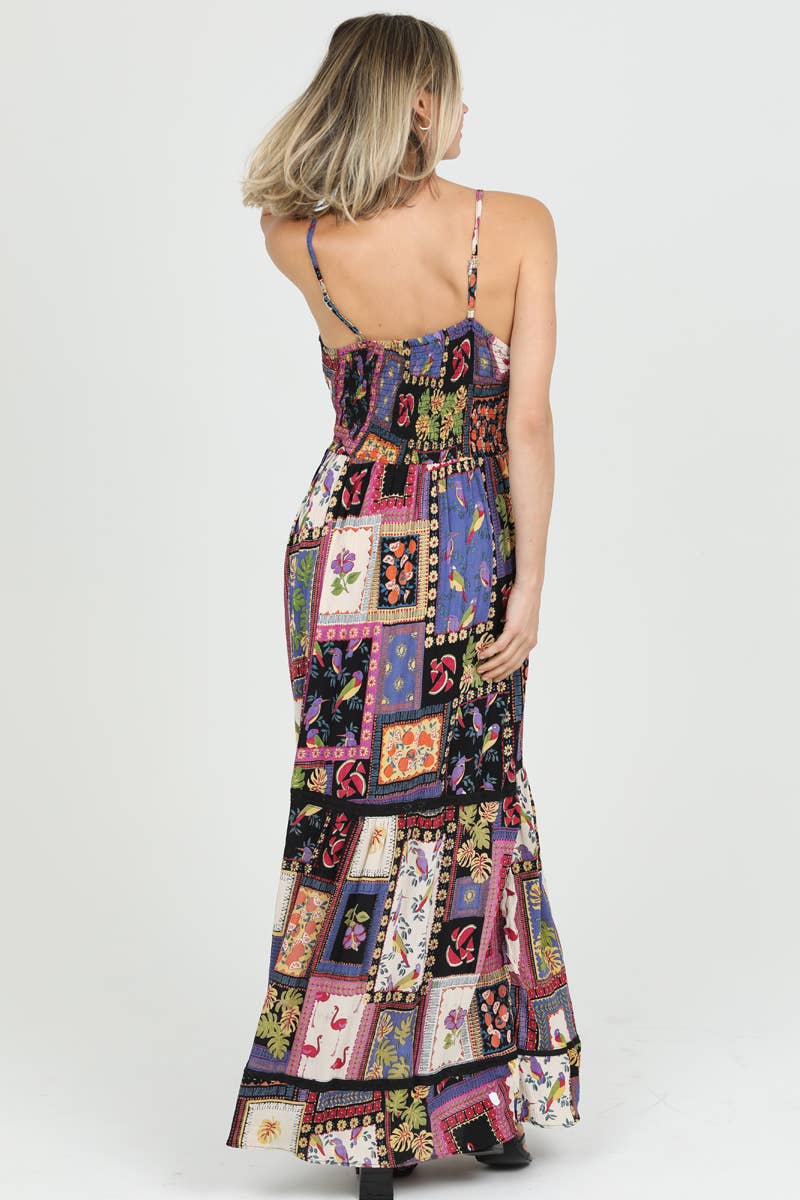 Black Crochet Lace Trim Maxi Dress - Homeward Bound Goods