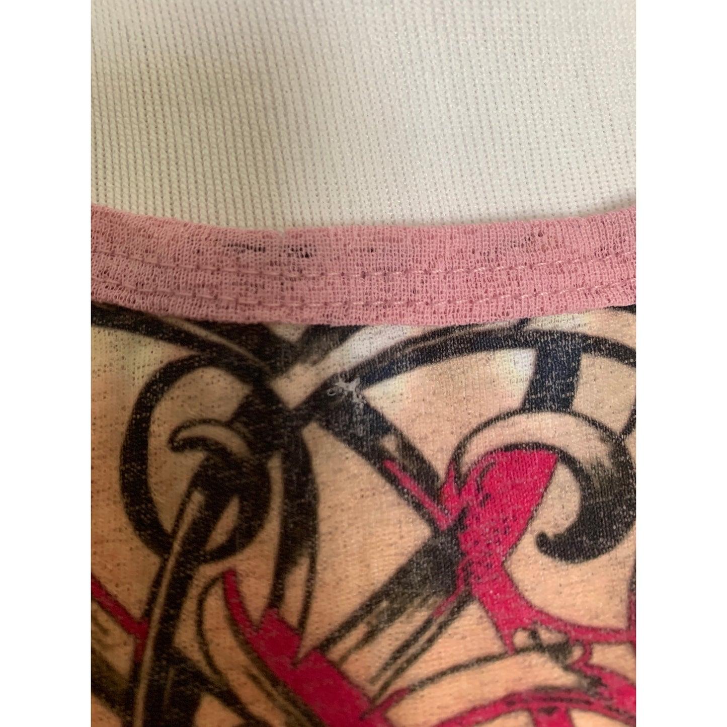 Y2K 2000s Pink Floral Mesh Short Sleeve Shirt