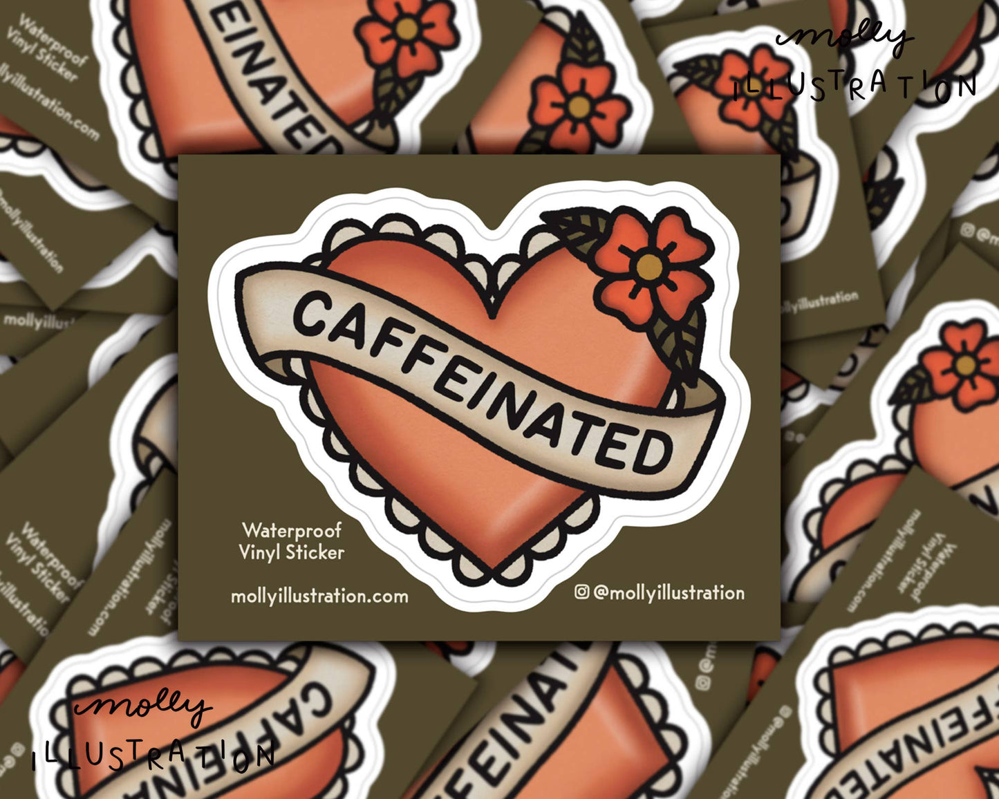 Caffeinated Waterproof Vinyl Sticker - Homeward Bound Goods