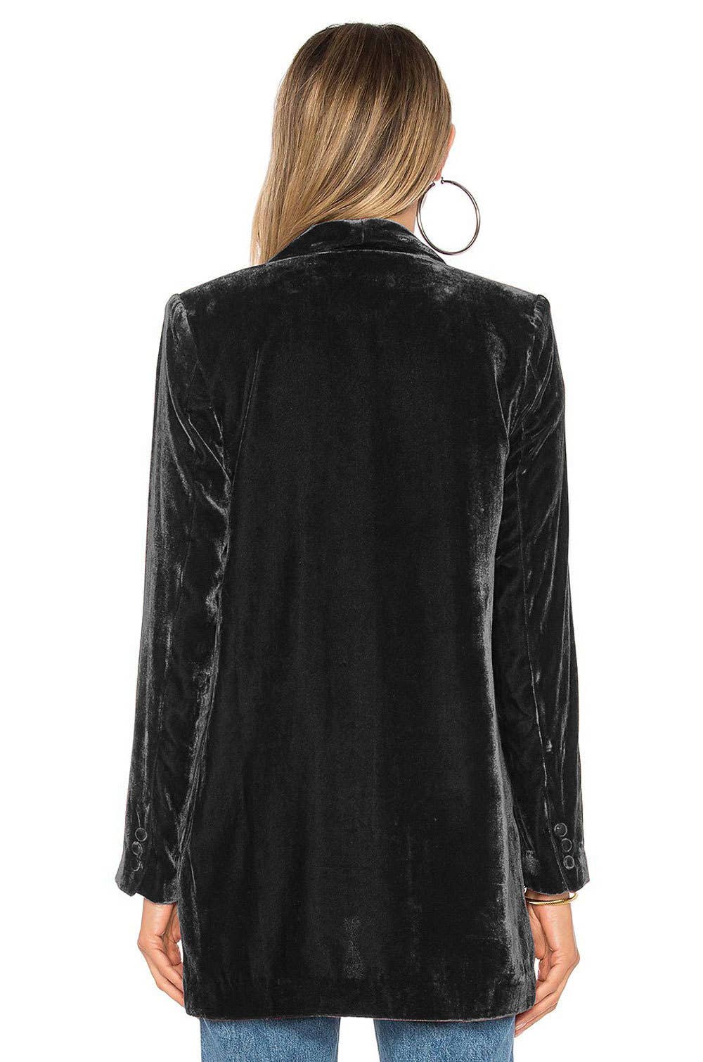 Slim Fit Velvet Blazer