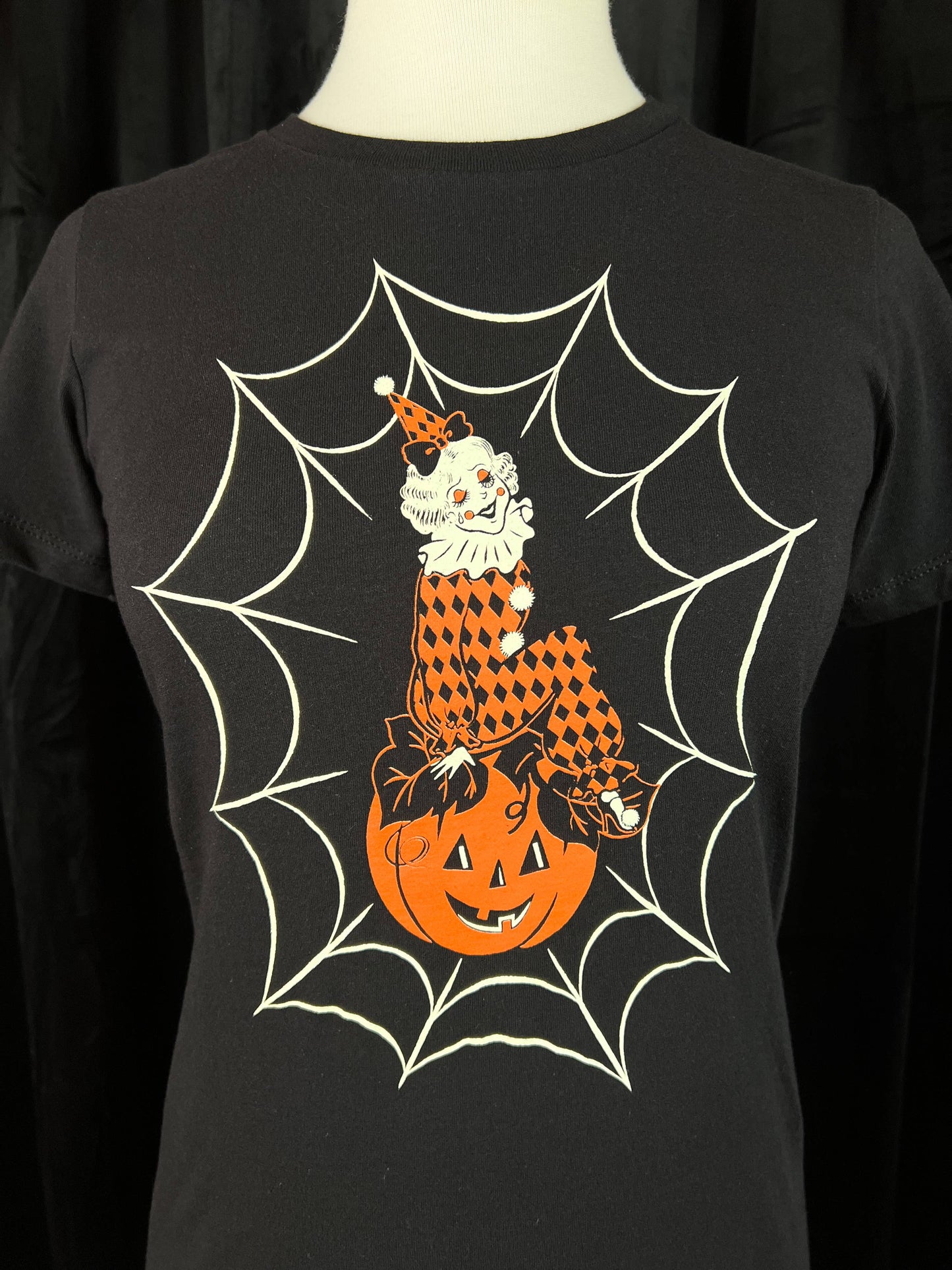 Clowning on Cobwebs Fitted Graphic Tee in Black - Homeward Bound Goods