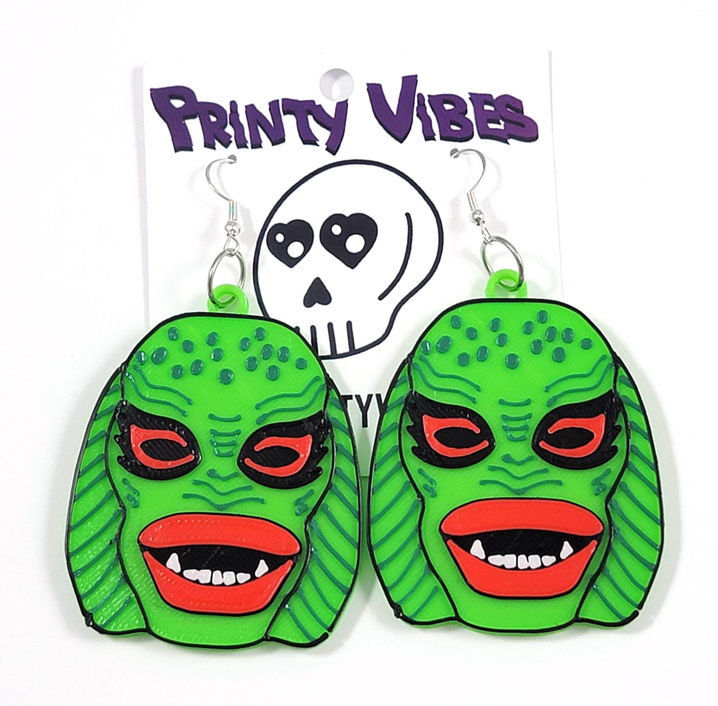 Creature Horror Monster Statement Dangle Earrings - Homeward Bound Goods
