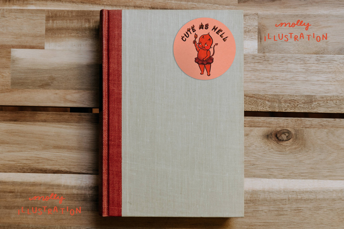 Cute As Hell Kewpie Devil Waterproof Vinyl Sticker - Homeward Bound Goods