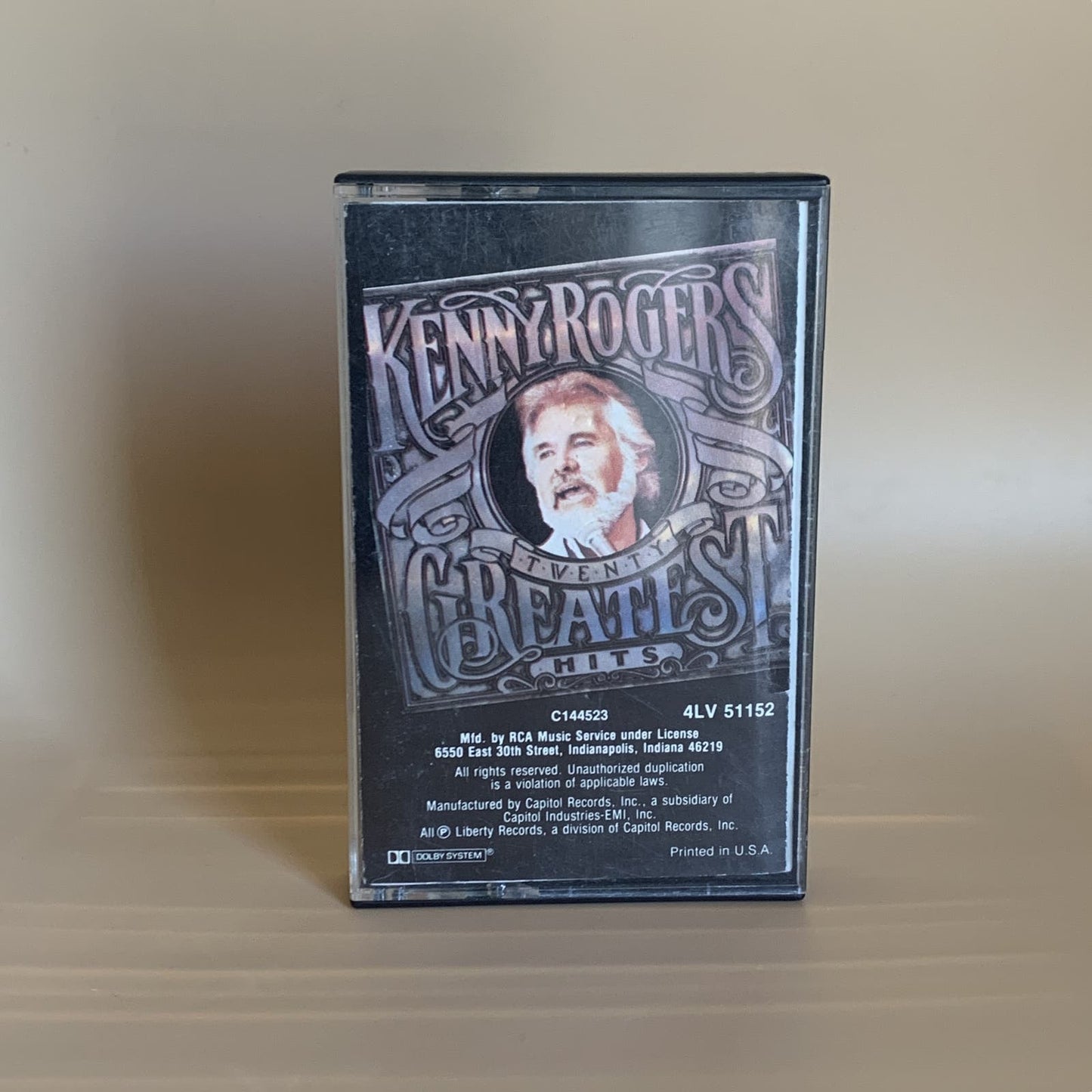 Kenny Rogers Twenty Greatest Hits 1983 Liberty Records Cassette Tape