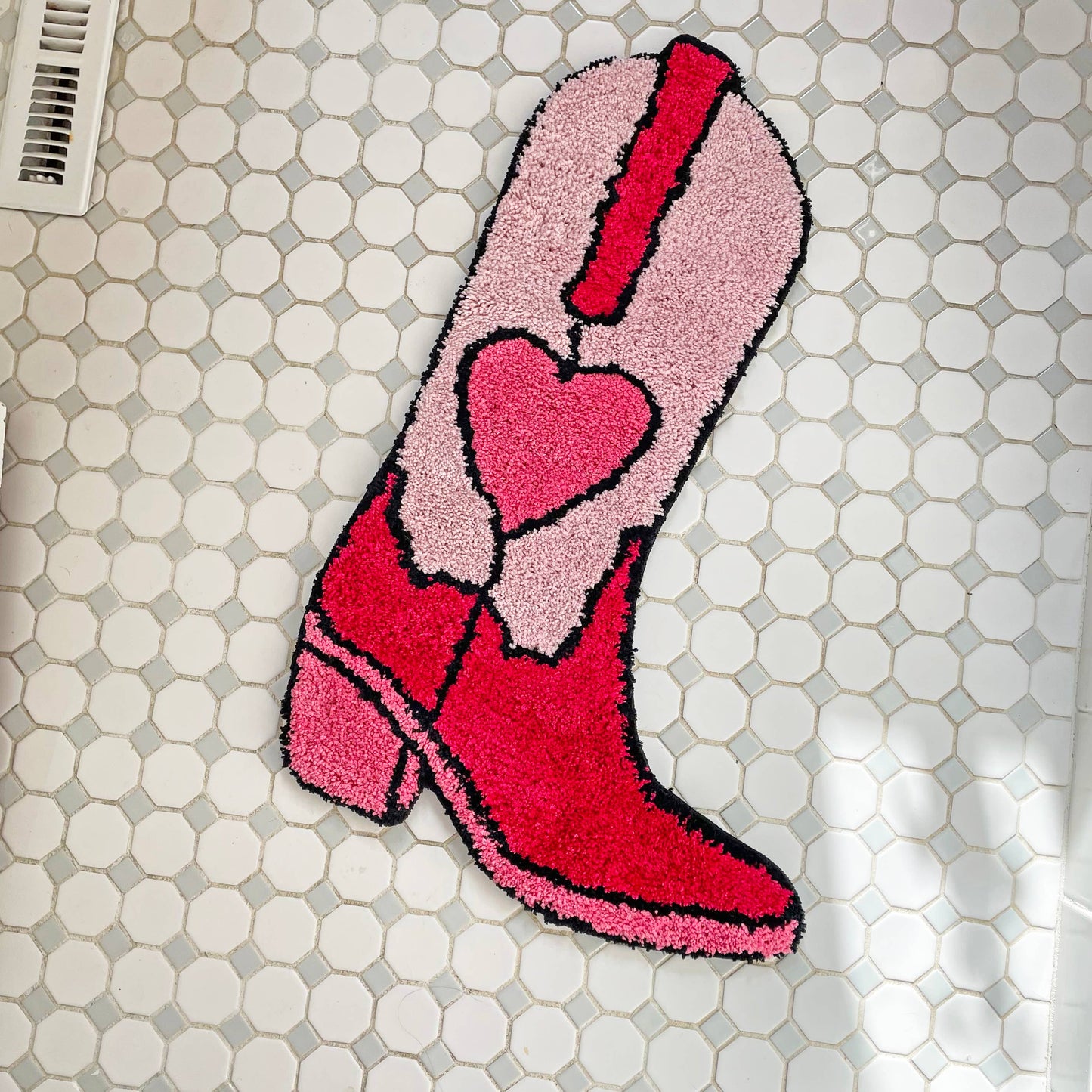 Western Heart Cowboy Boot Rug