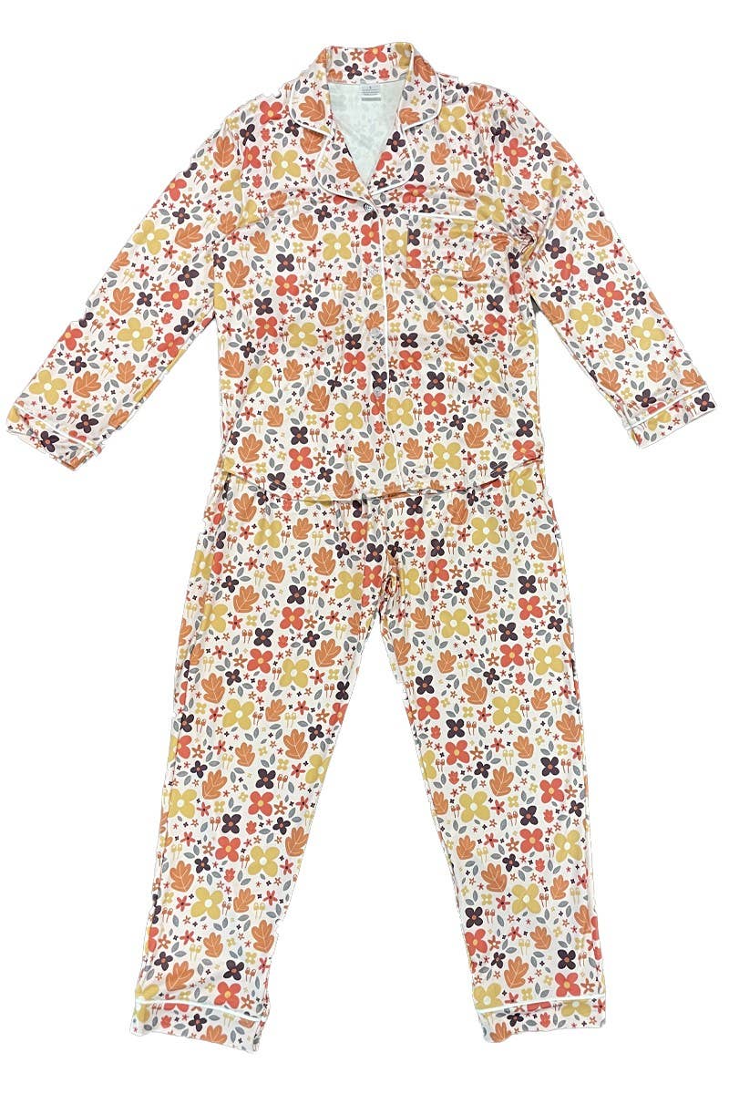 Green & Black Bats Halloween Two Piece Pajama Set
