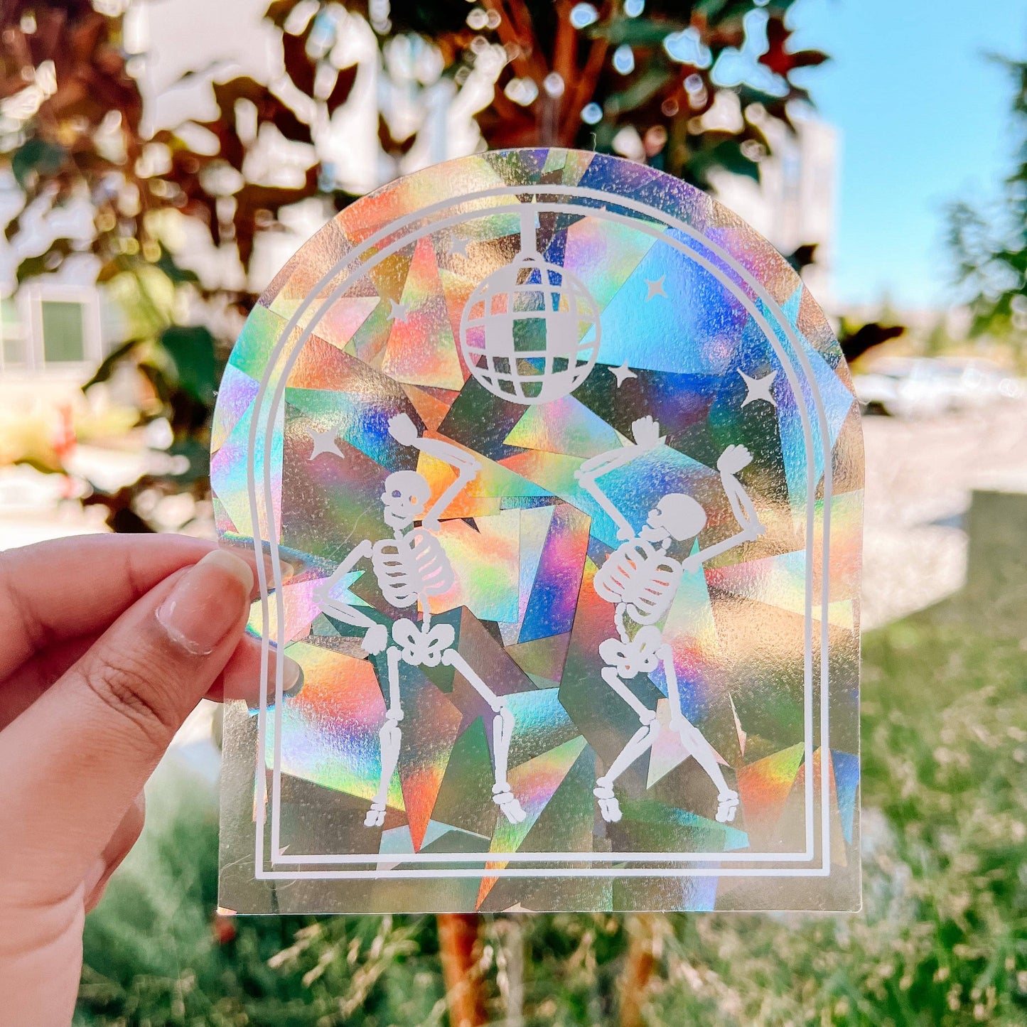 Disco Skeleton Suncatcher Decal - Homeward Bound Goods