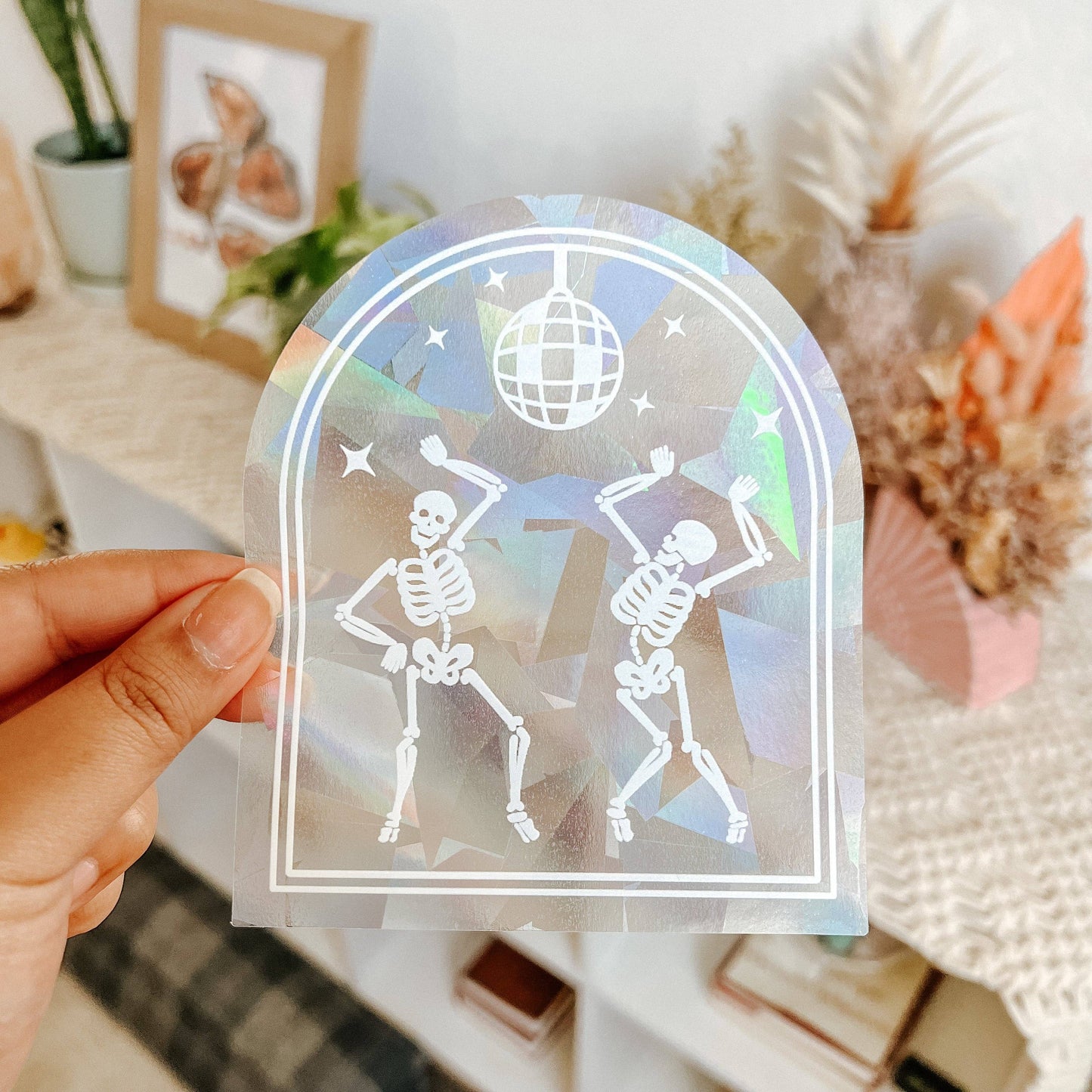 Disco Skeleton Suncatcher Decal - Homeward Bound Goods