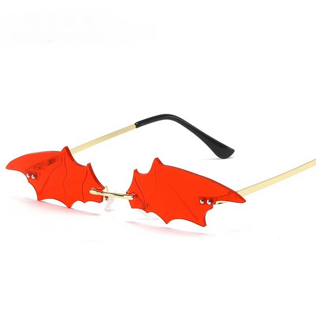 Spooky Goth Babe Bat Shape Sunglasses