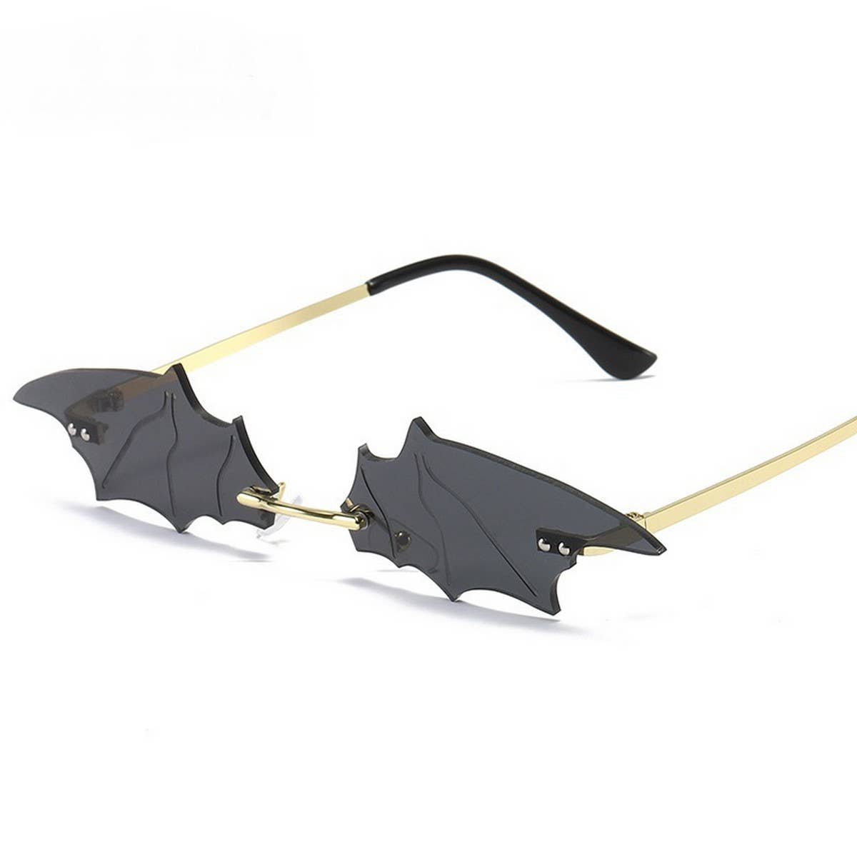 Spooky Goth Babe Bat Shape Sunglasses