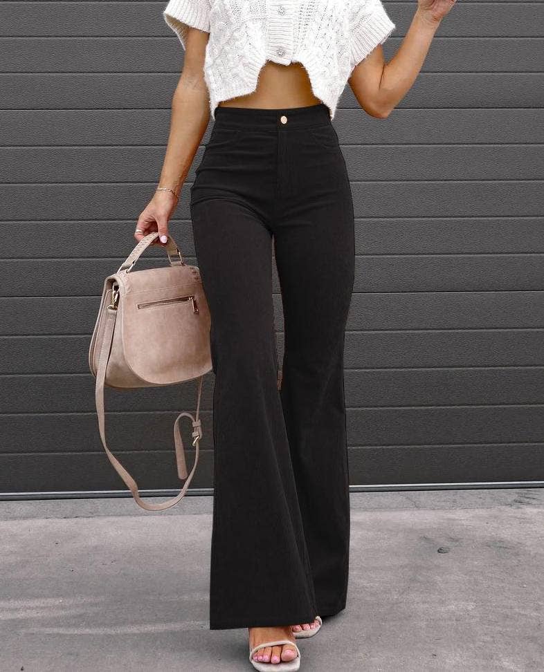 High Waisted Flared Pants