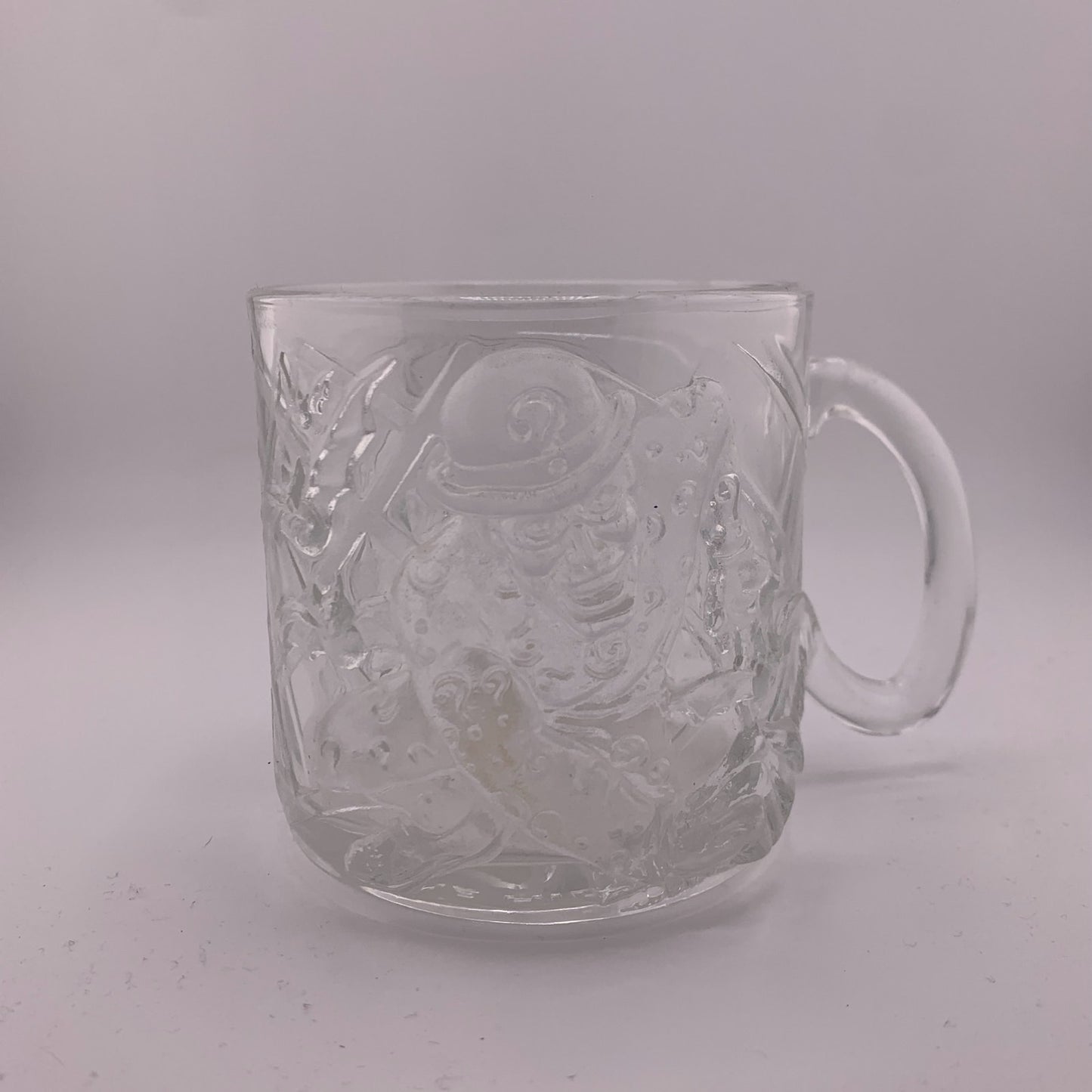 Batman Forever The Riddler Vintage McDonalds Mug Clear Glass Coffee Cup 1995