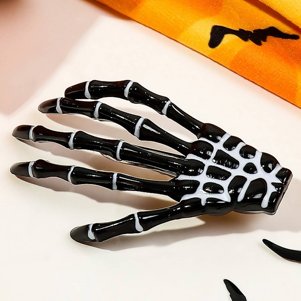 Skeleton Hand Halloween Hair Clip