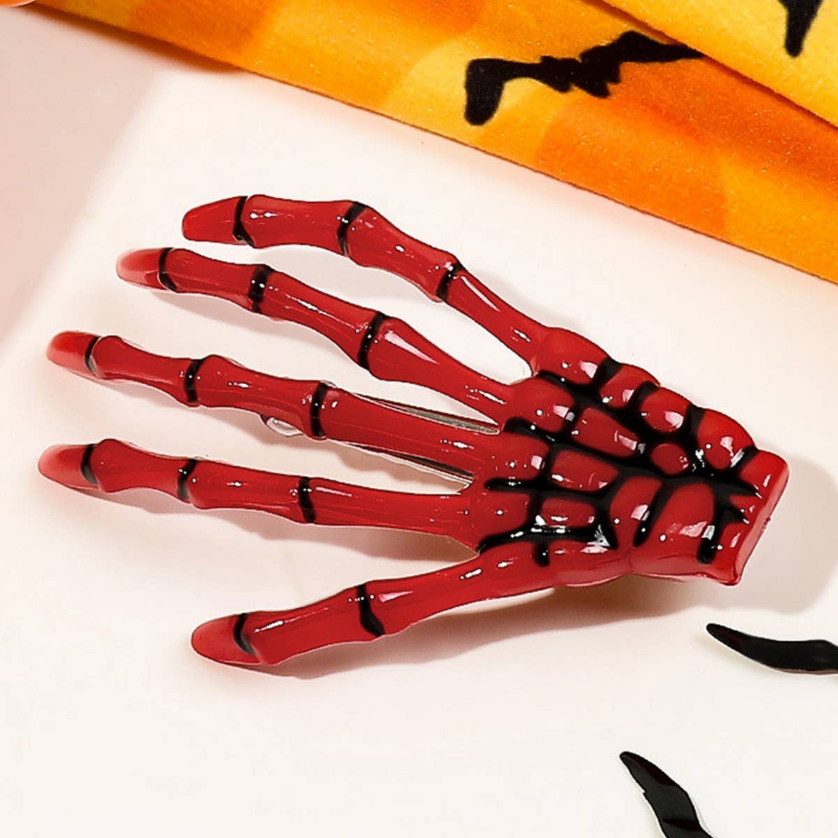 Skeleton Hand Halloween Hair Clip